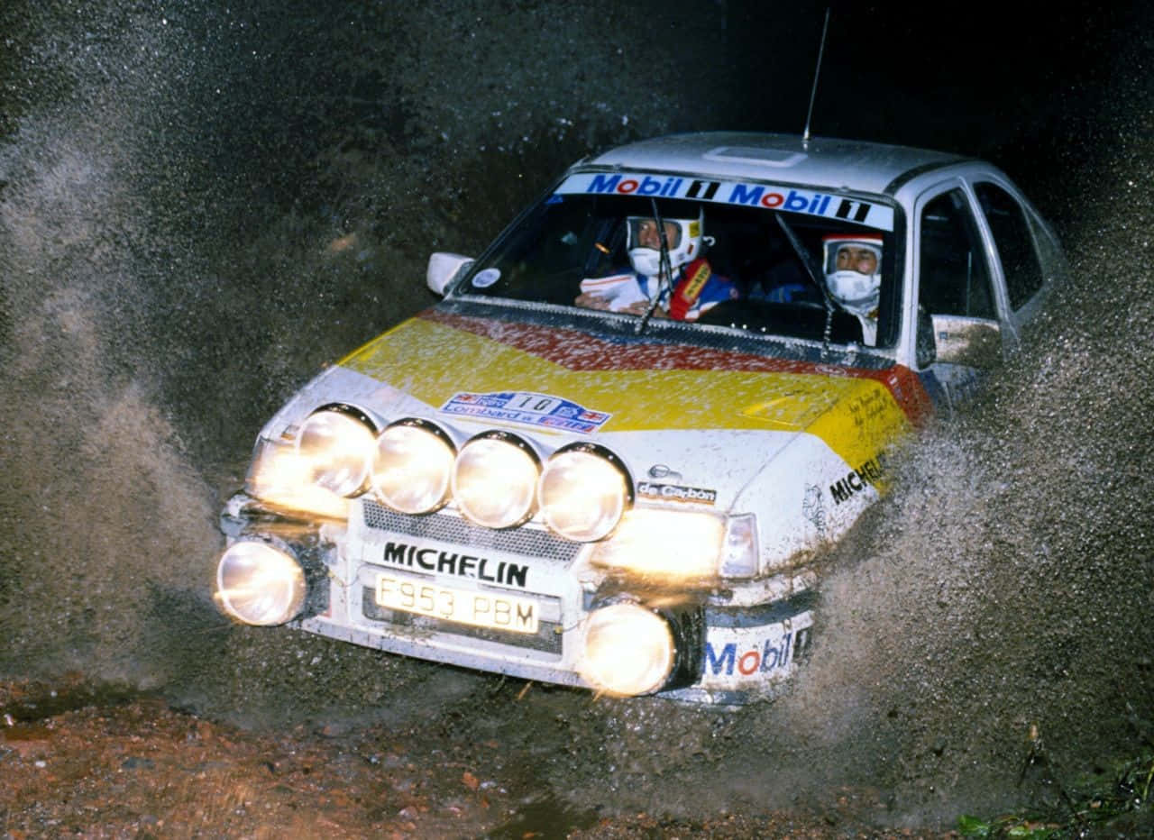 Opel Kadett, rally car, bright headlights, HD Desktop Wallpaper