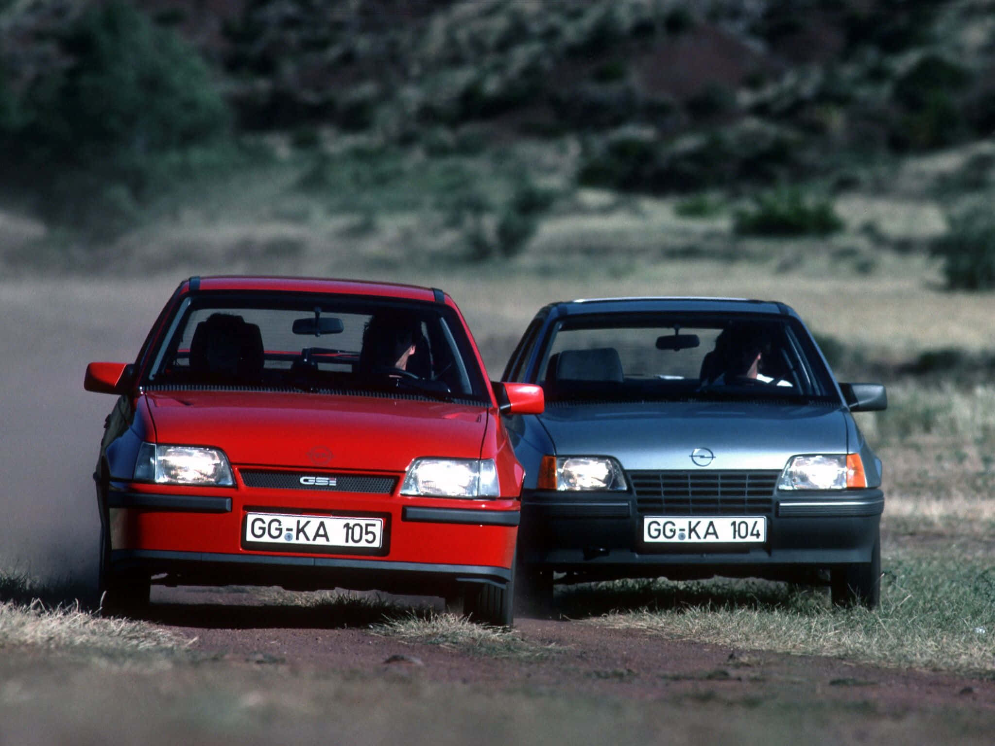 Opel Kadett, vintage Opel cars, red, Full HD Desktop Wallpaper