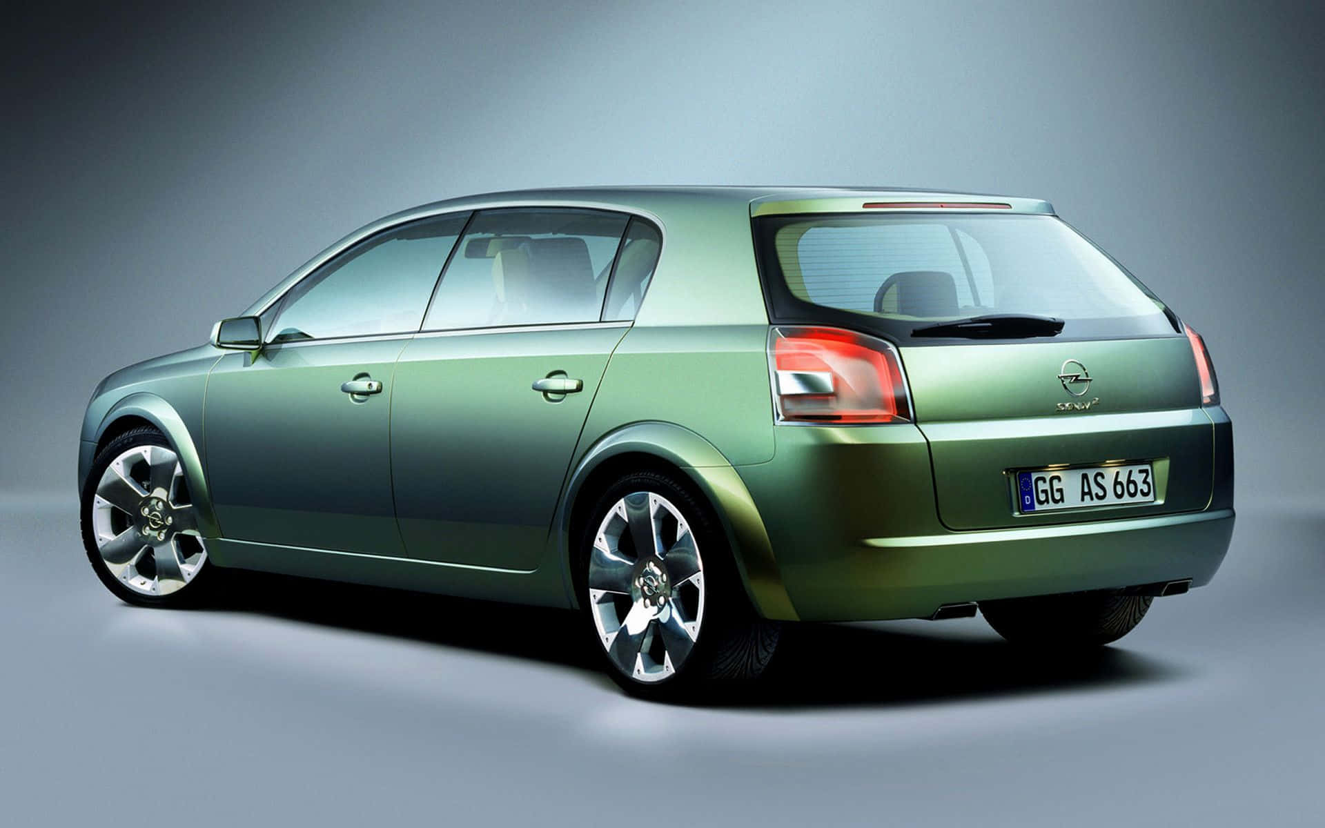 Opel Signum, metallic green, station wagon, Full HD Desktop Wallpaper