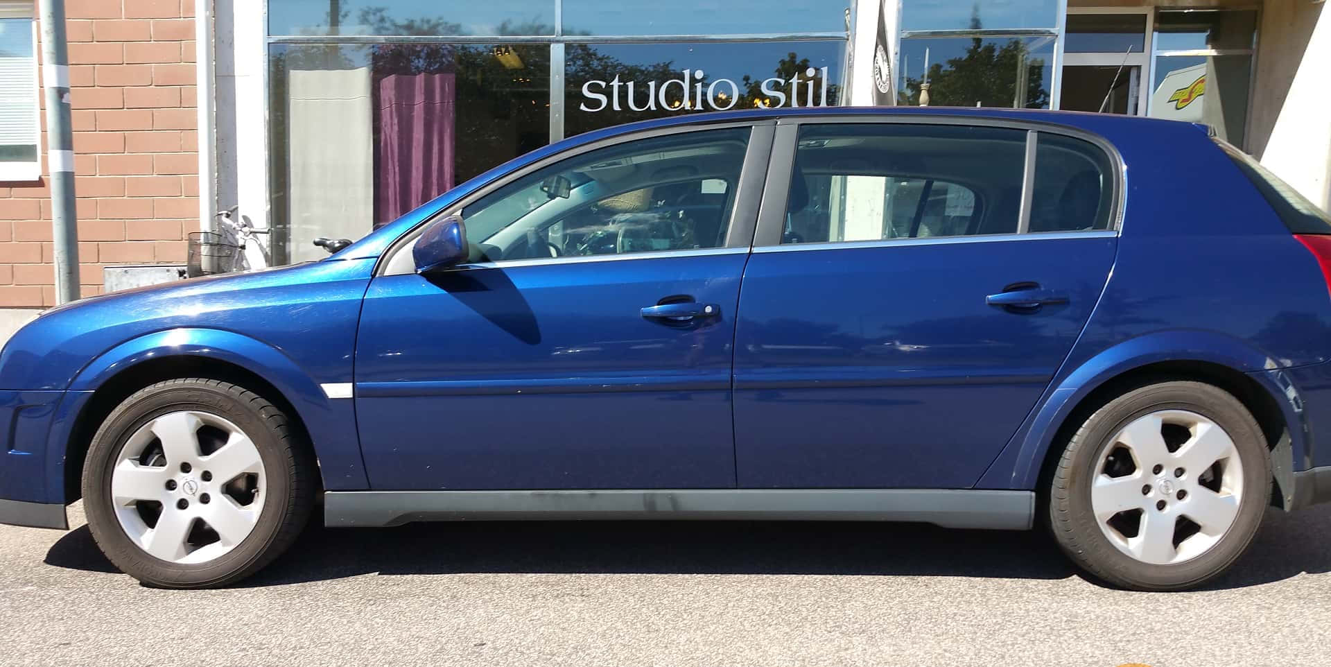 Opel Signum, vibrant blue, asphalt, Full HD Desktop Wallpaper
