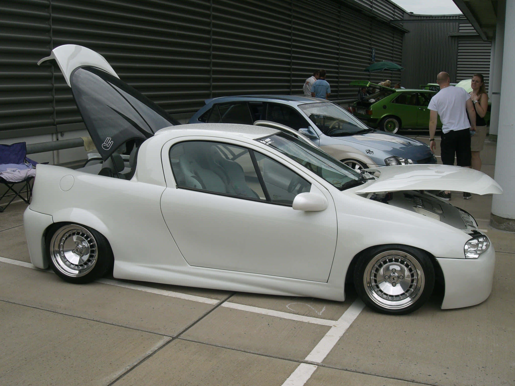 Opel Tigra, white, modified sports car, Full HD Desktop Wallpaper