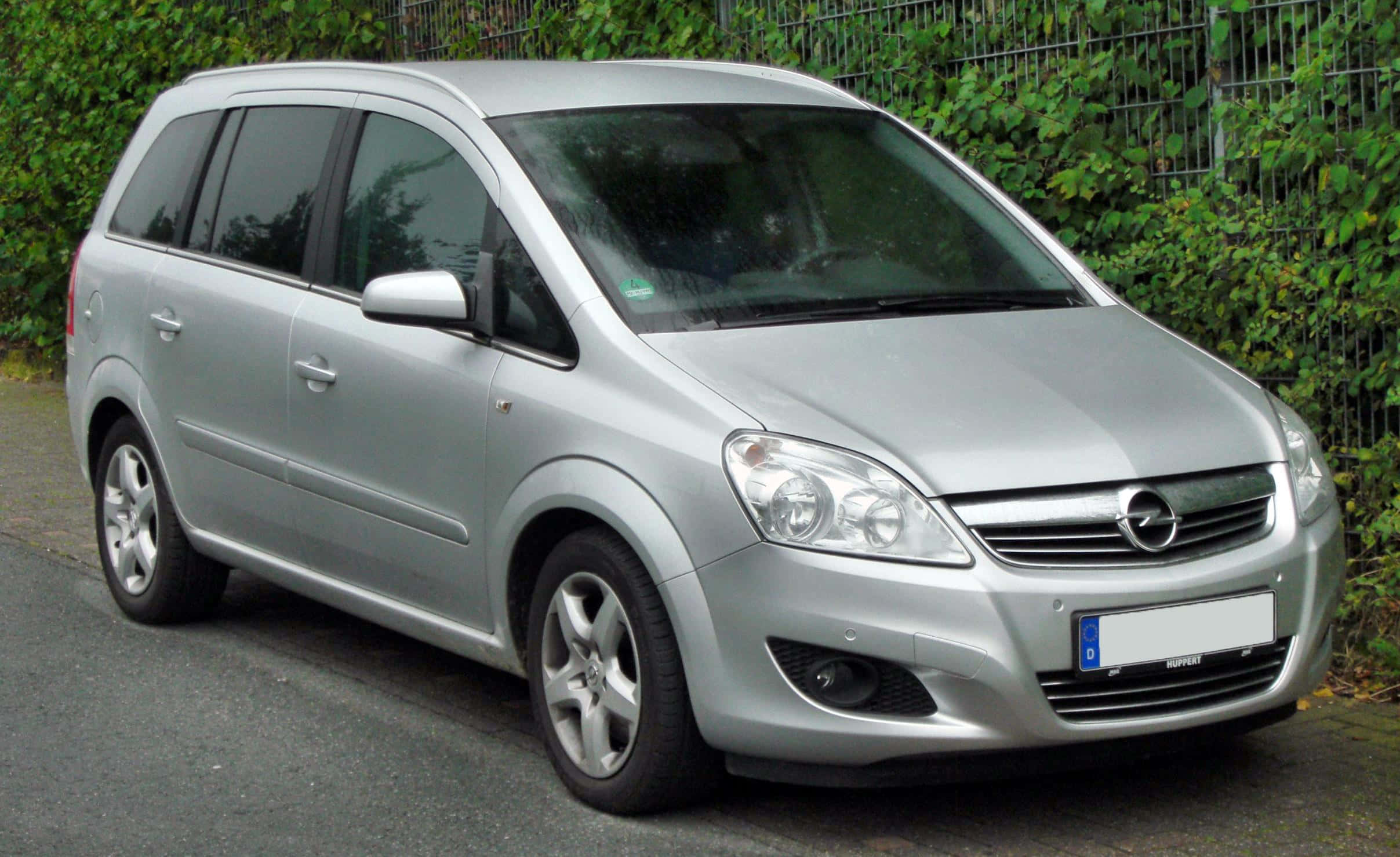 Opel Zafira, silver, minivan, Full HD Desktop Wallpaper
