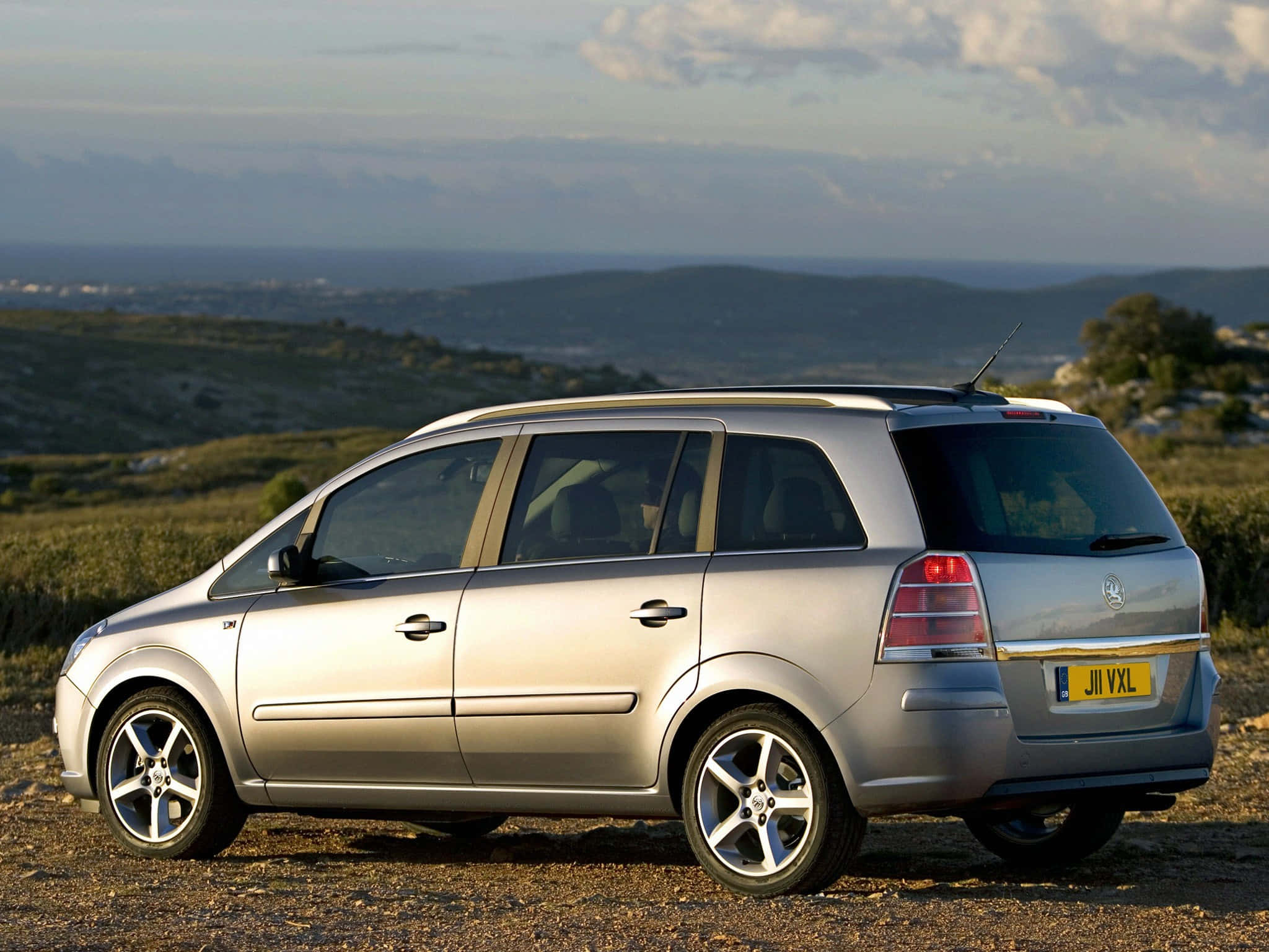 Opel Zafira, silver, station wagon, Full HD Desktop Wallpaper