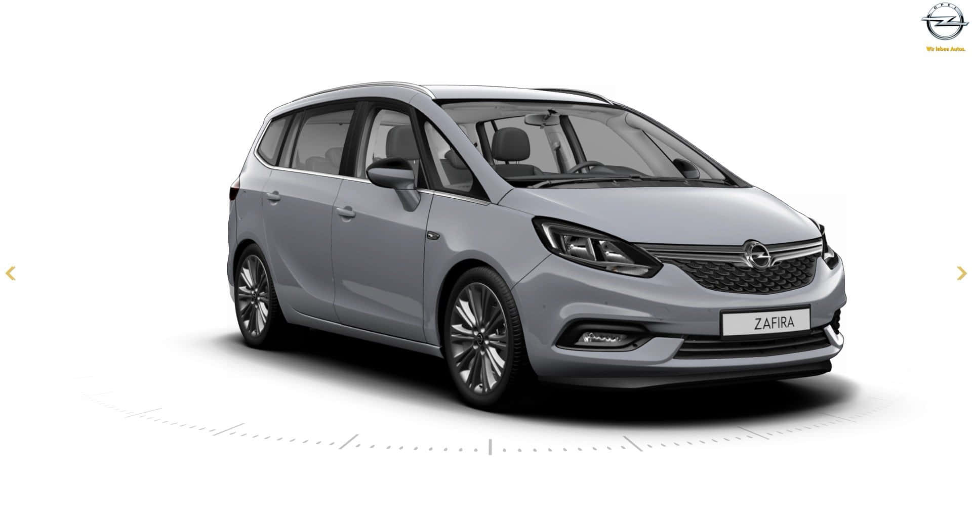 Opel Zafira, silver, studio setting, Full HD Desktop Wallpaper