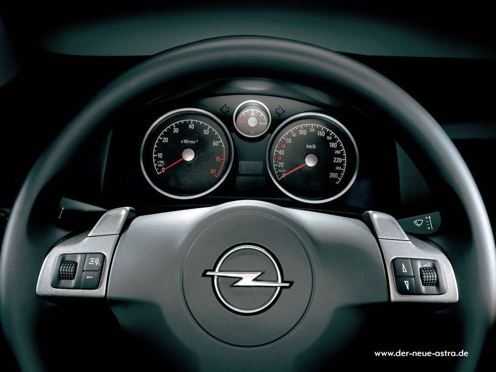 Opel, steering wheel, dashboard, SD Desktop Wallpaper
