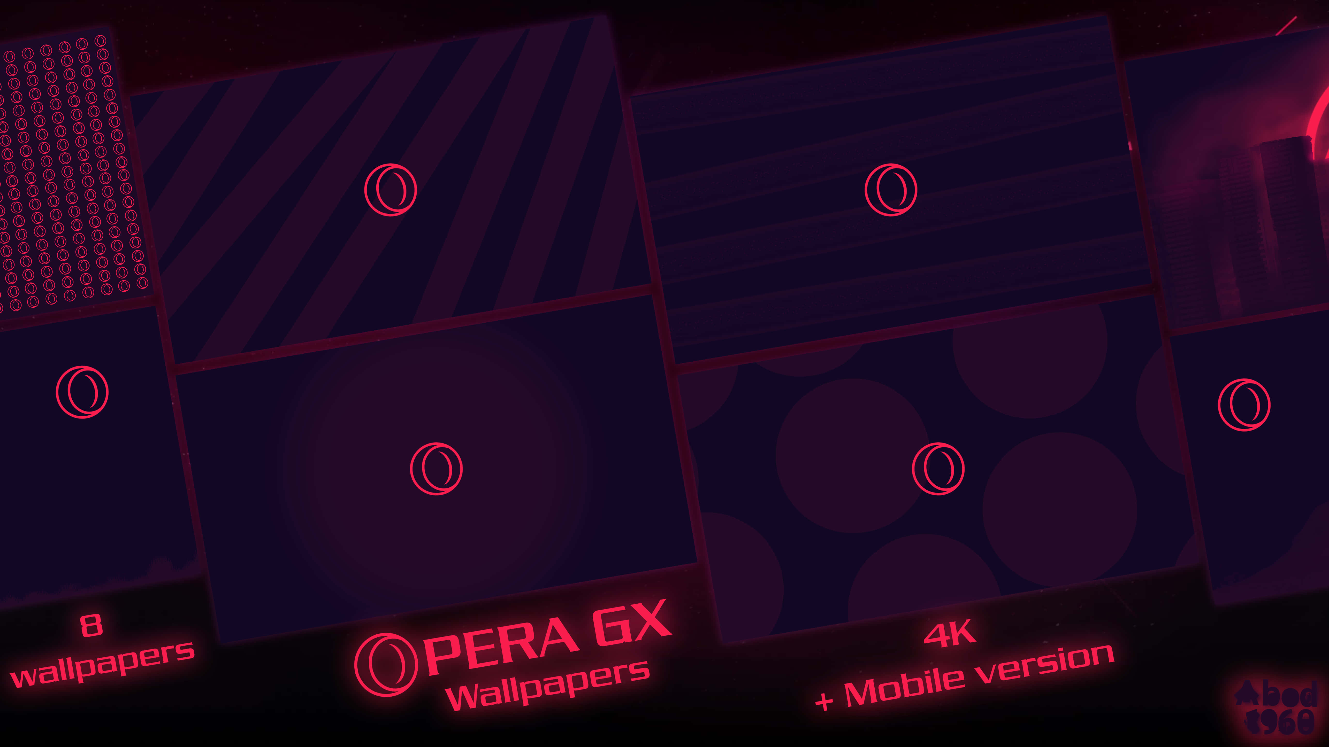 Opera Gx, neon pink, geometric patterns, 5K Desktop Wallpaper