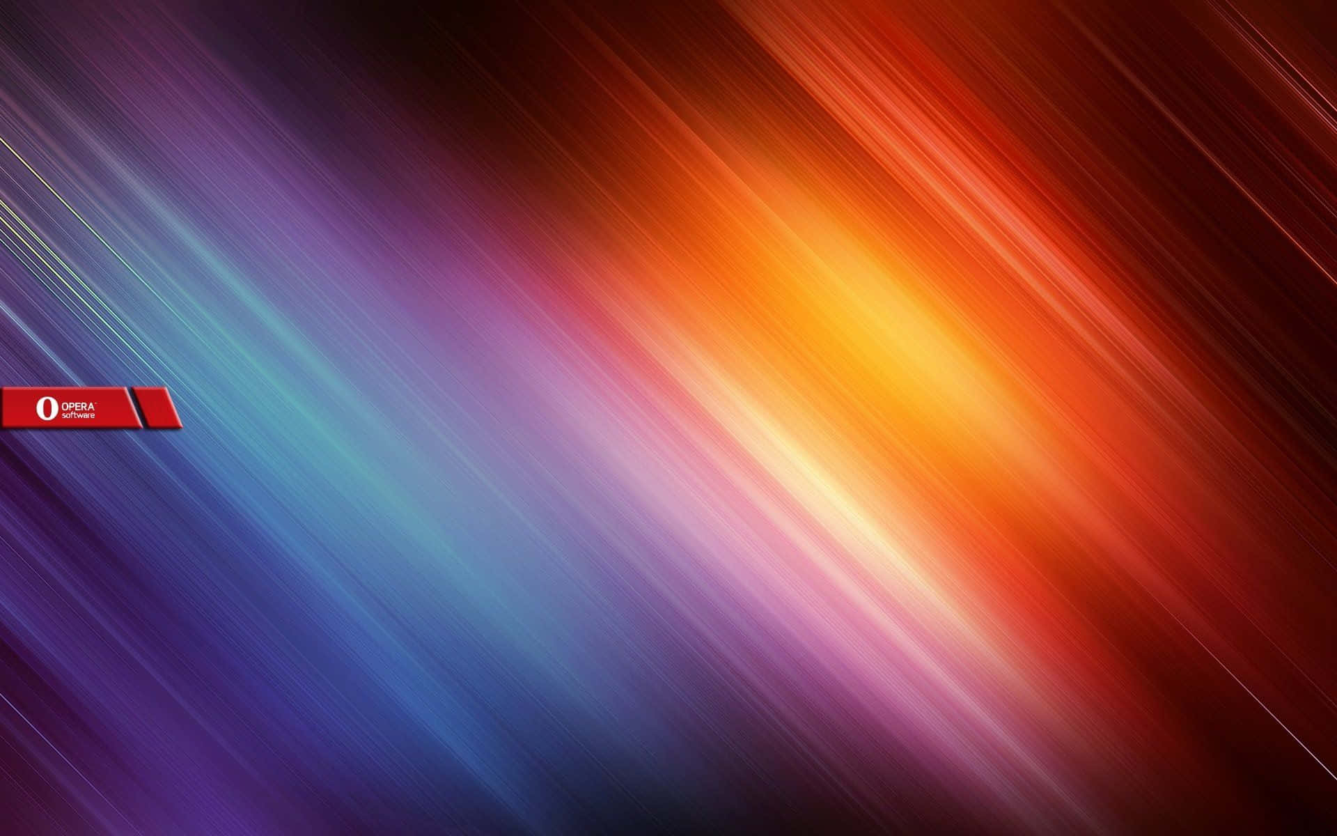 Opera Gx, blue and red light, bright orange core, Full HD Desktop Wallpaper