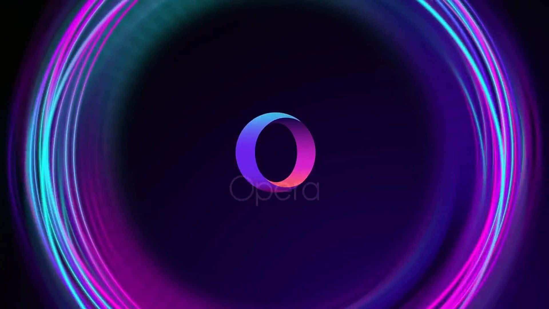 Opera Gx, neon purple, cyan, Full HD Desktop Wallpaper