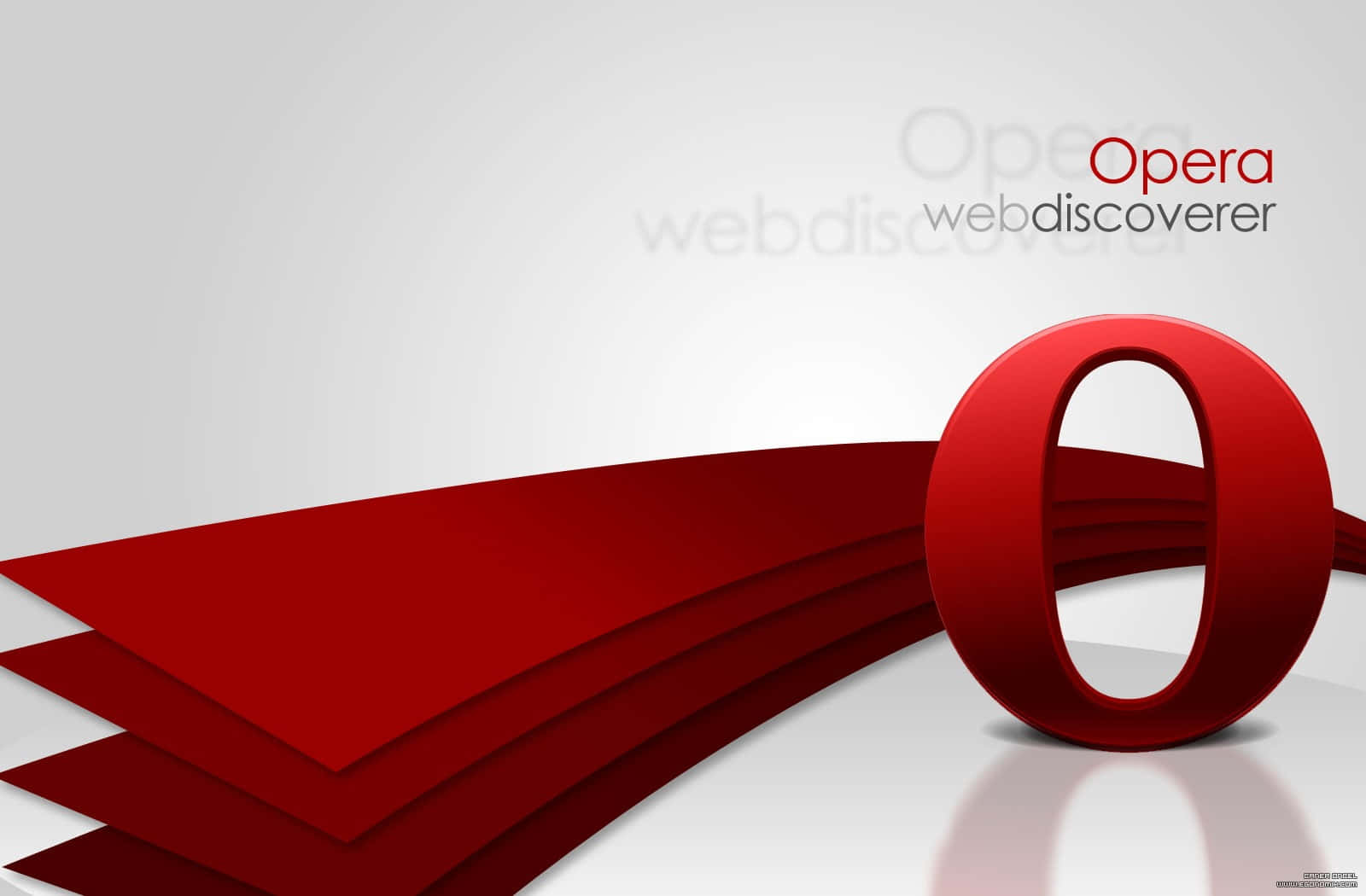 Opera GX, 3d letter o, red ribbons, HD Desktop Wallpaper