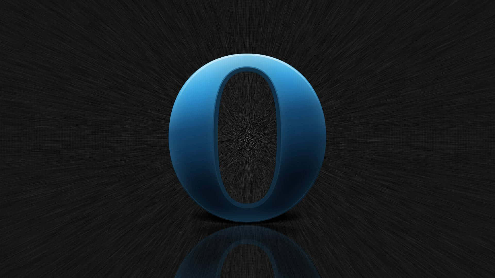 Opera Gx, blue ring, glossy blue letter O, Full HD Desktop Wallpaper