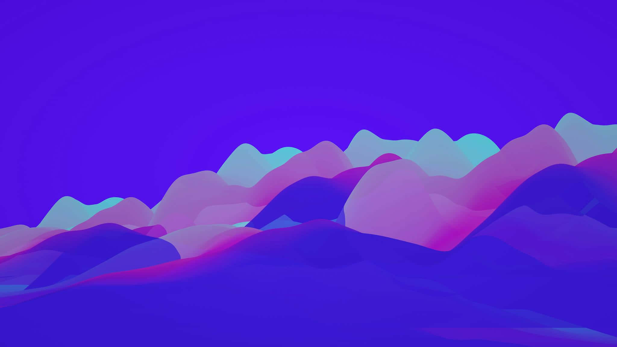 Opera GX, vibrant purple pink and cyan gradients, deep purple sky, Full HD Desktop Wallpaper
