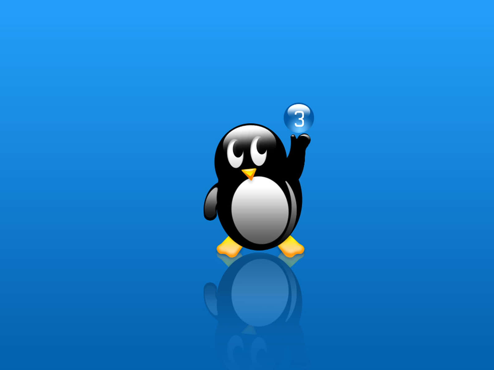 Operating Systems, cartoon penguin, yellow feet, HD Desktop Wallpaper