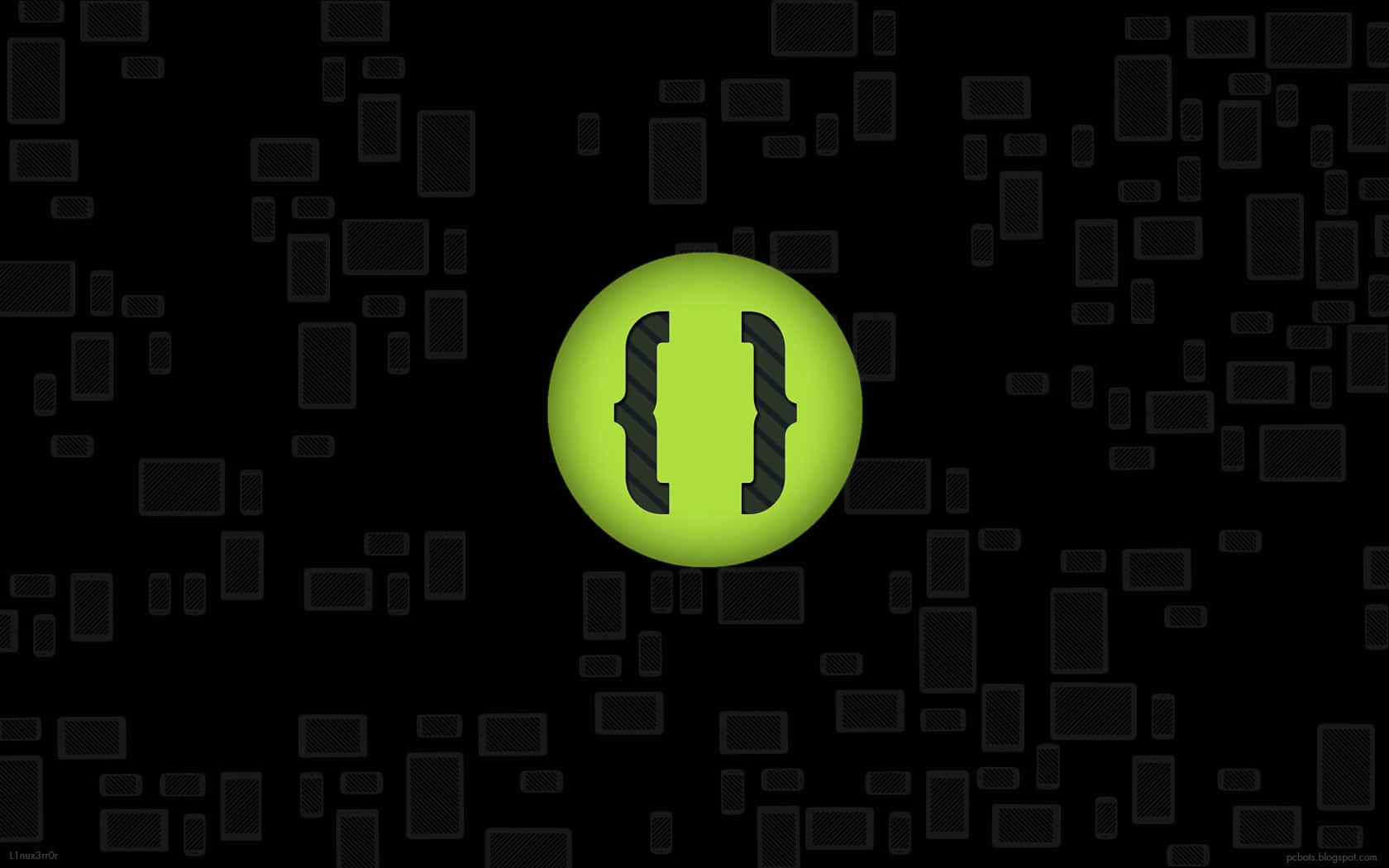 Operating System, lime green, black curly braces, HD Desktop Wallpaper