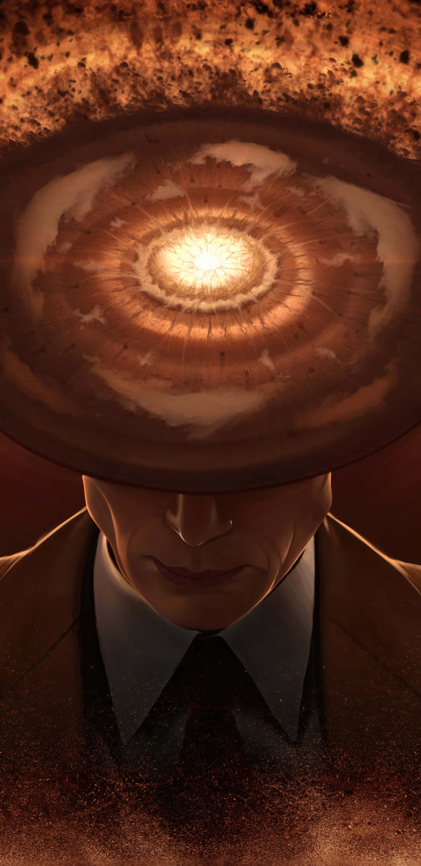 Oppenheimer, nuclear explosion, hat, 2K Phone Wallpaper