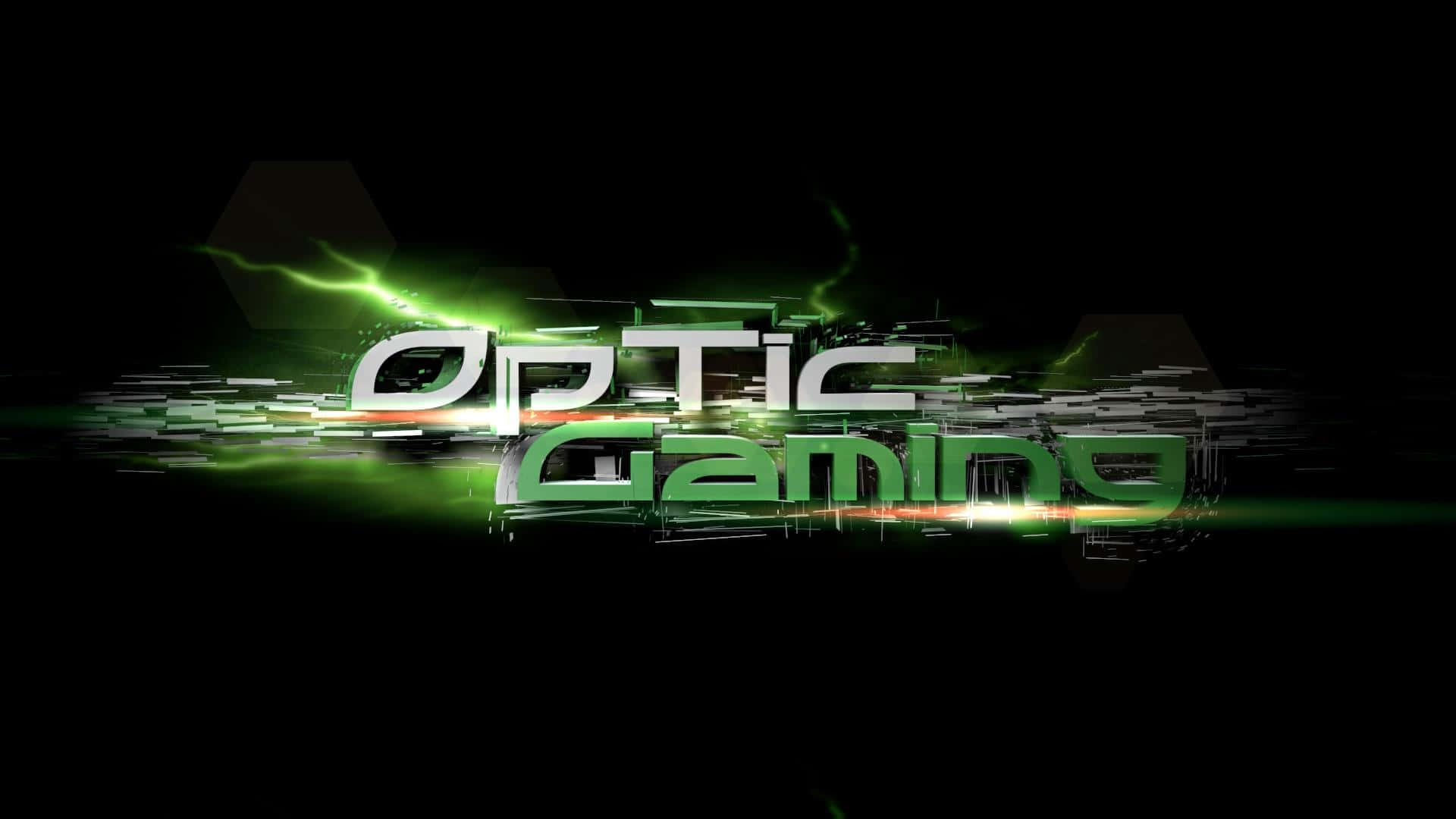 Optic Gaming, metallic green, electric sparks, Full HD Desktop Wallpaper