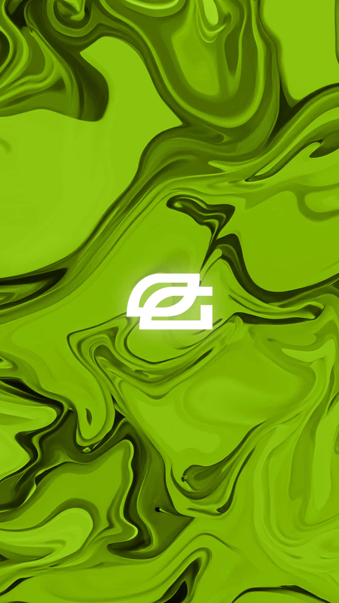 Optic Gaming, green liquid background, lime green abstract, Full HD Phone Wallpaper