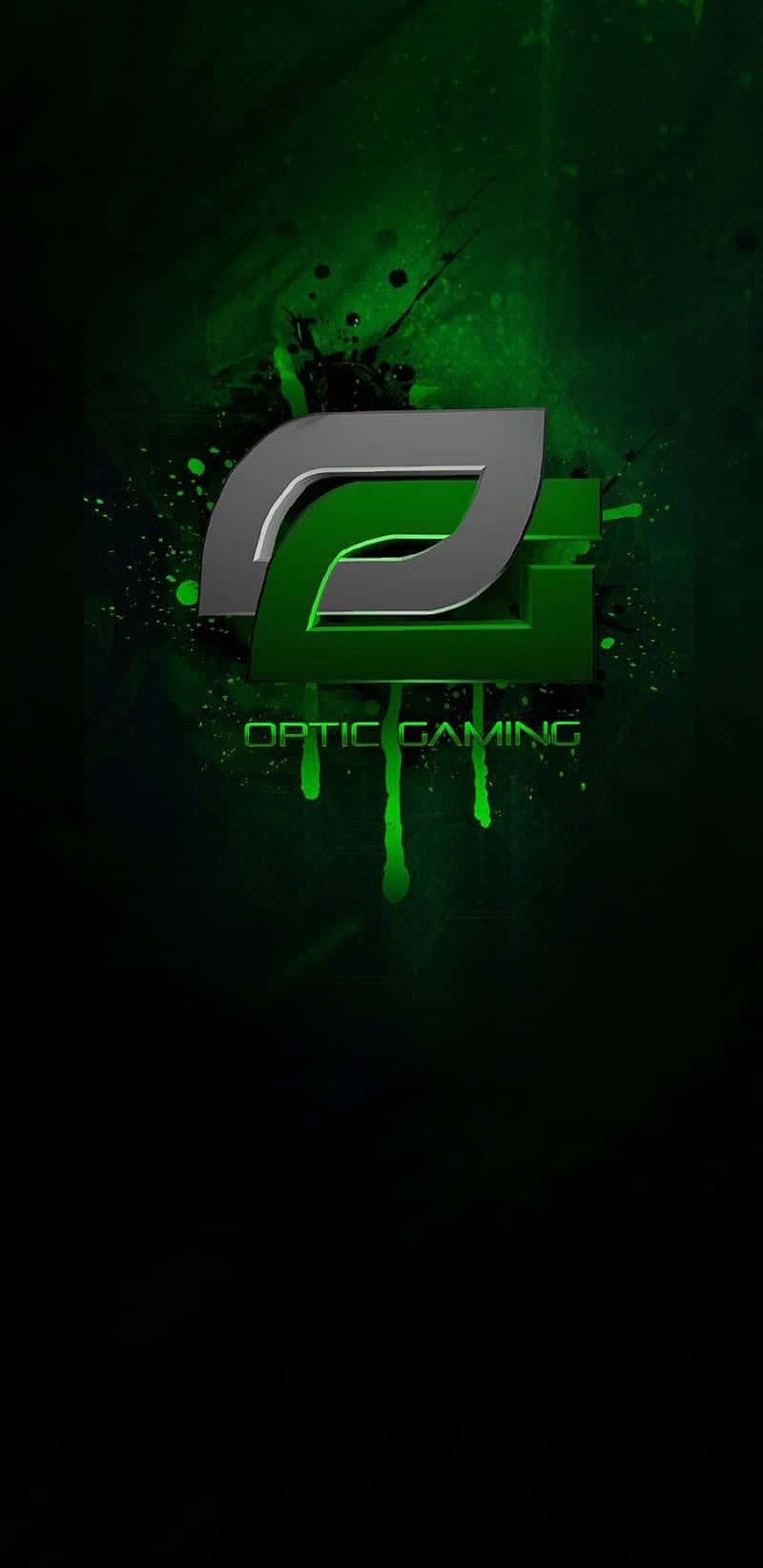 Optic Gaming, metallic silver, green, HD Phone Wallpaper