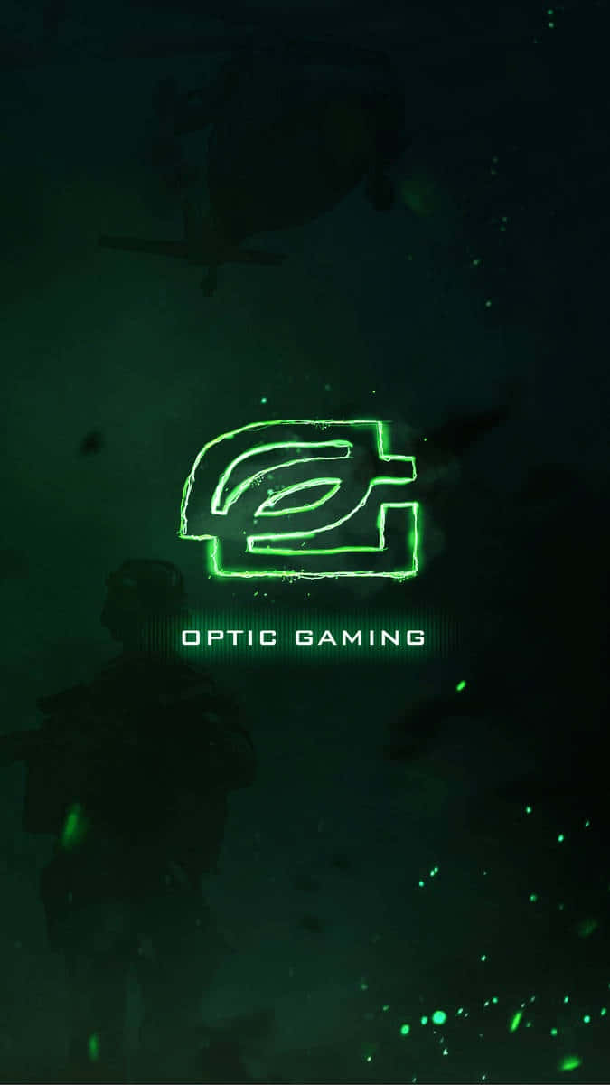 Optic Gaming, neon logo, glowing green, SD Phone Wallpaper