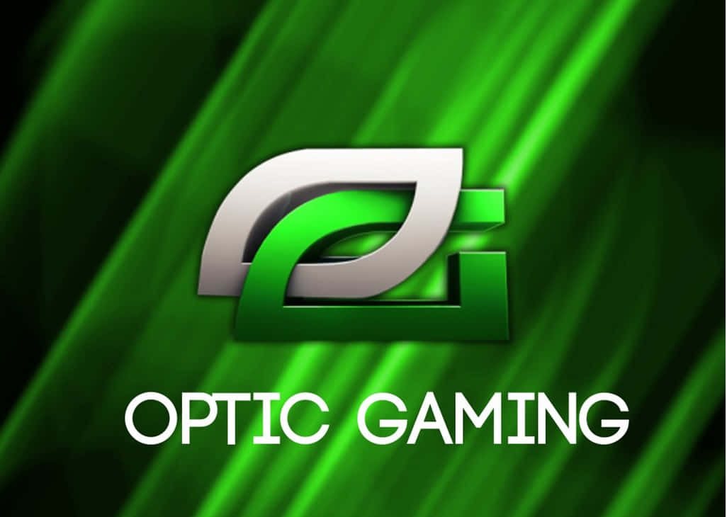 Optic Gaming, green background, silver, SD Desktop Wallpaper