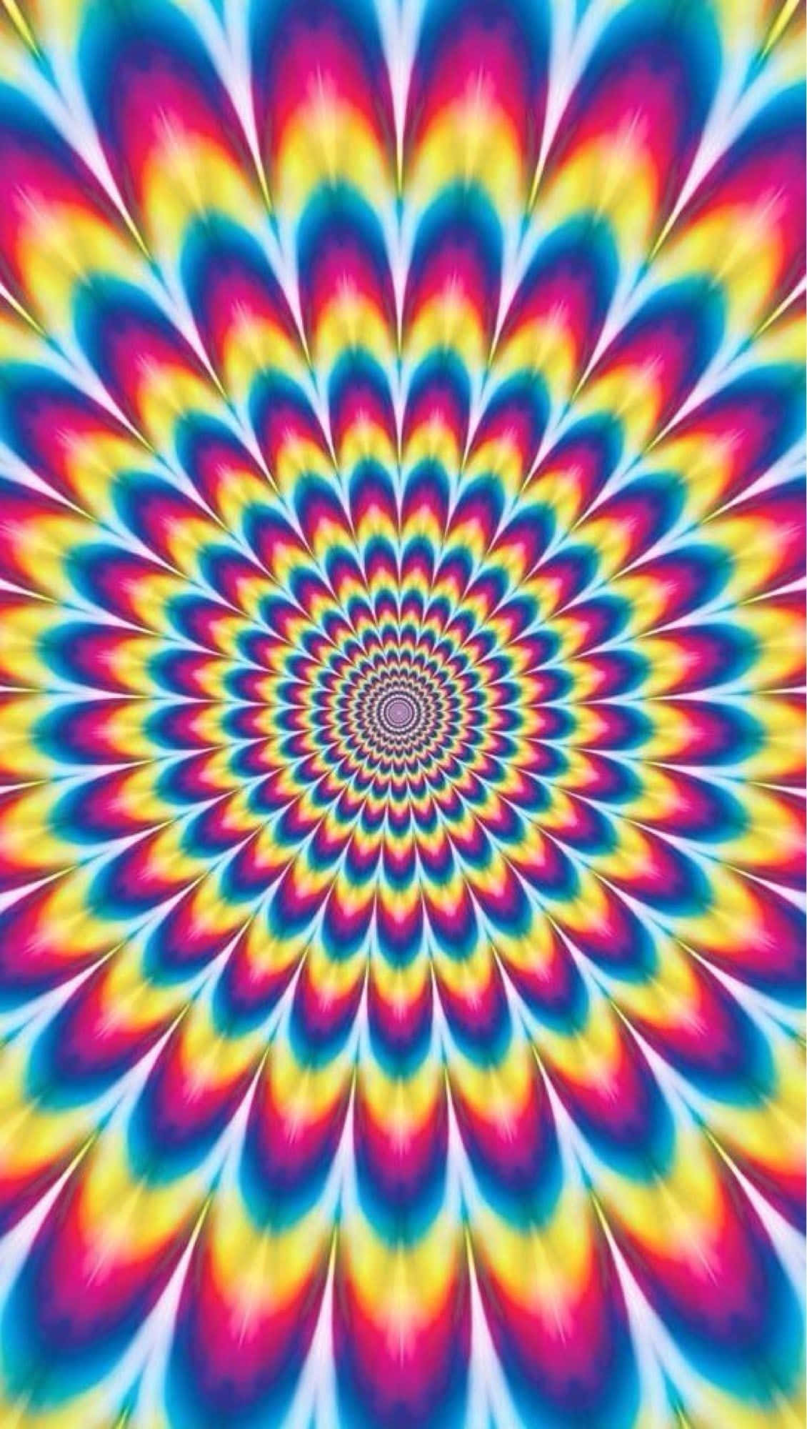 Tie Dye, Psychedelic Spiral, Rainbow Hues, Full HD Phone Wallpaper