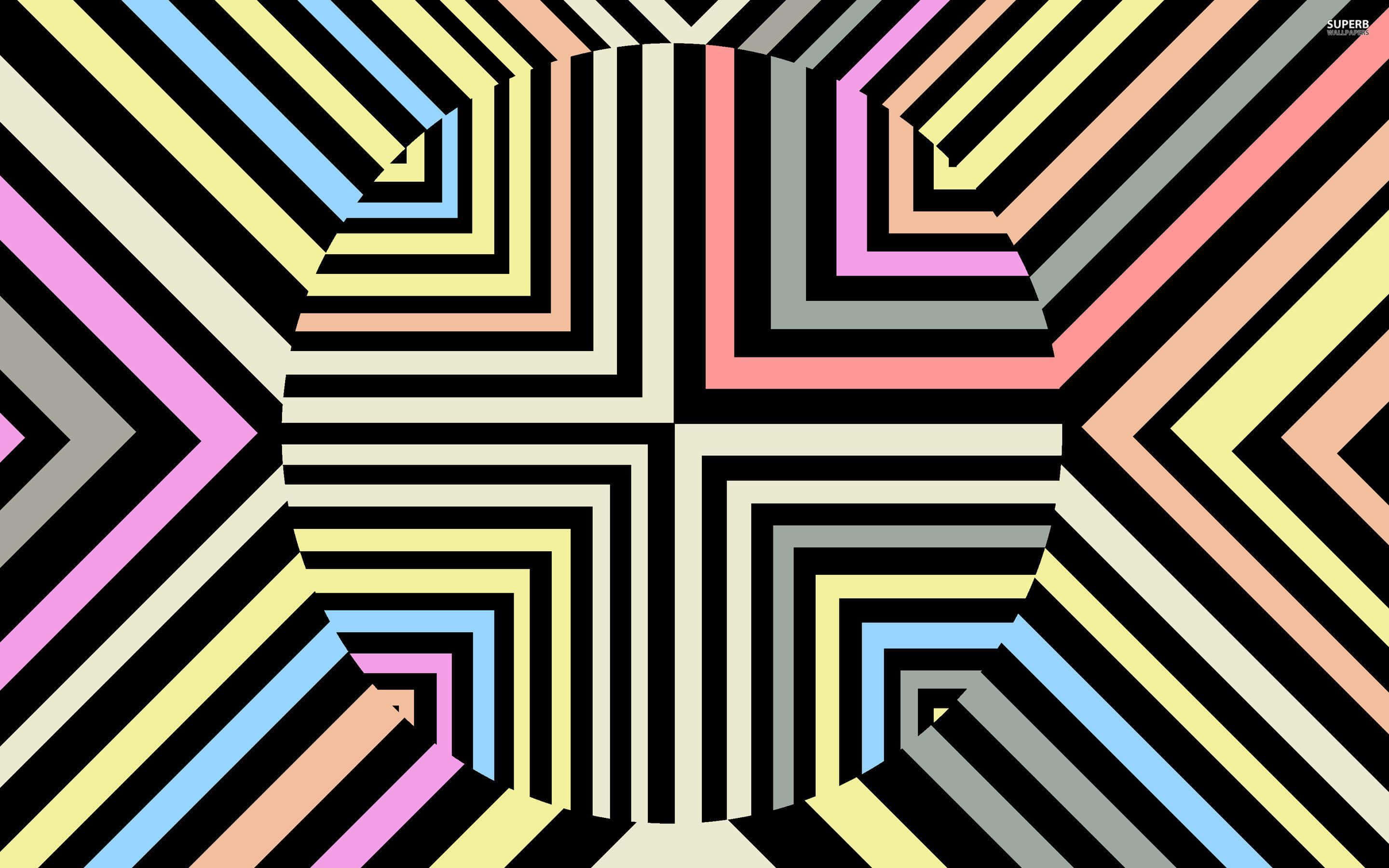 Arrow Patterns, geometric wallpaper, bold colorful zigzag patterns, 2K Desktop Wallpaper