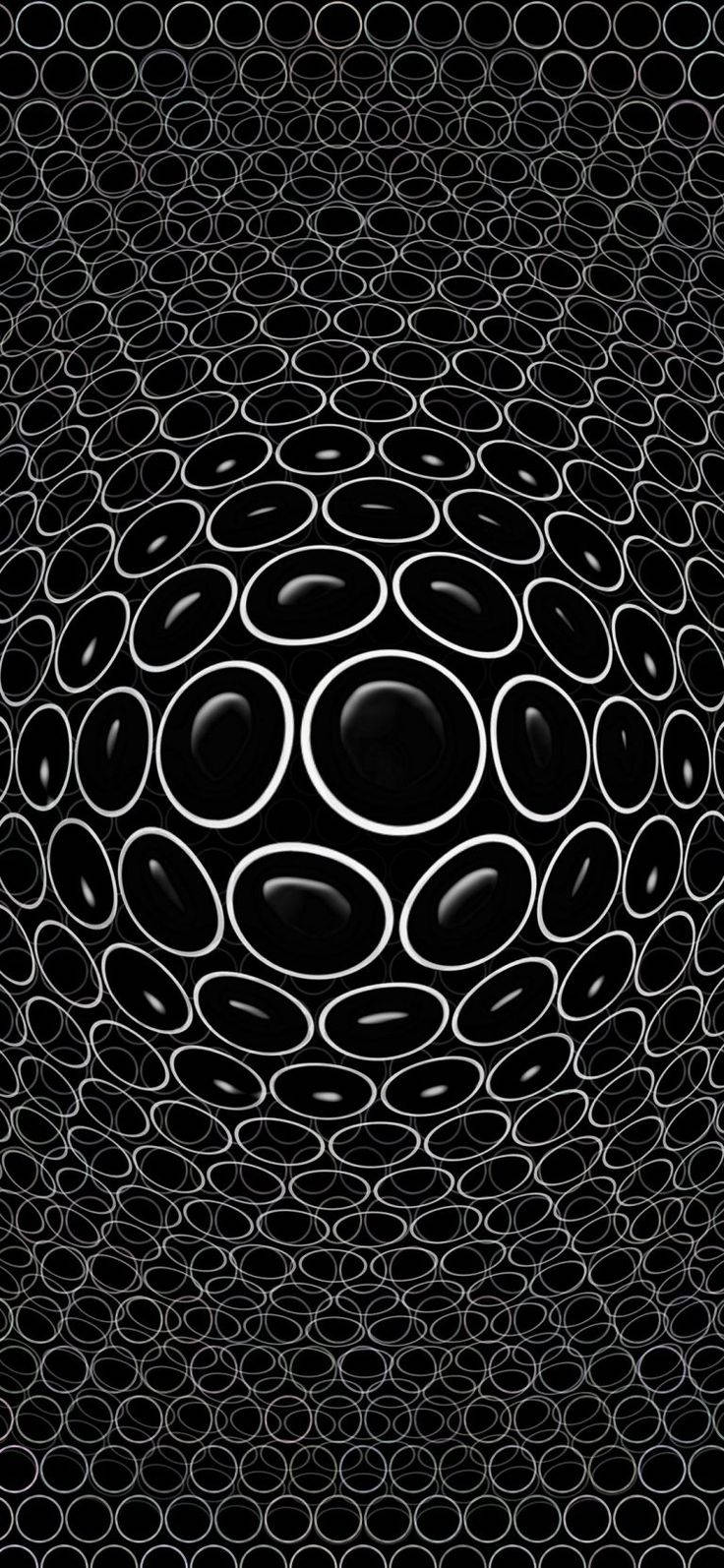3D Phone Circles Bump Illusion, concentric circles, tunnel-like optical illusion, HD Phone Wallpaper
