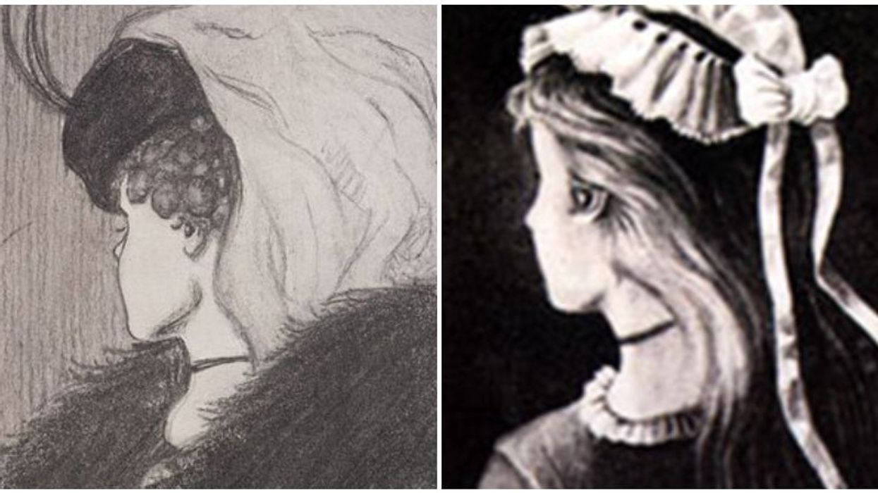 ambiguous woman, soft pencil sketch, woman in a hat, SD Desktop Wallpaper