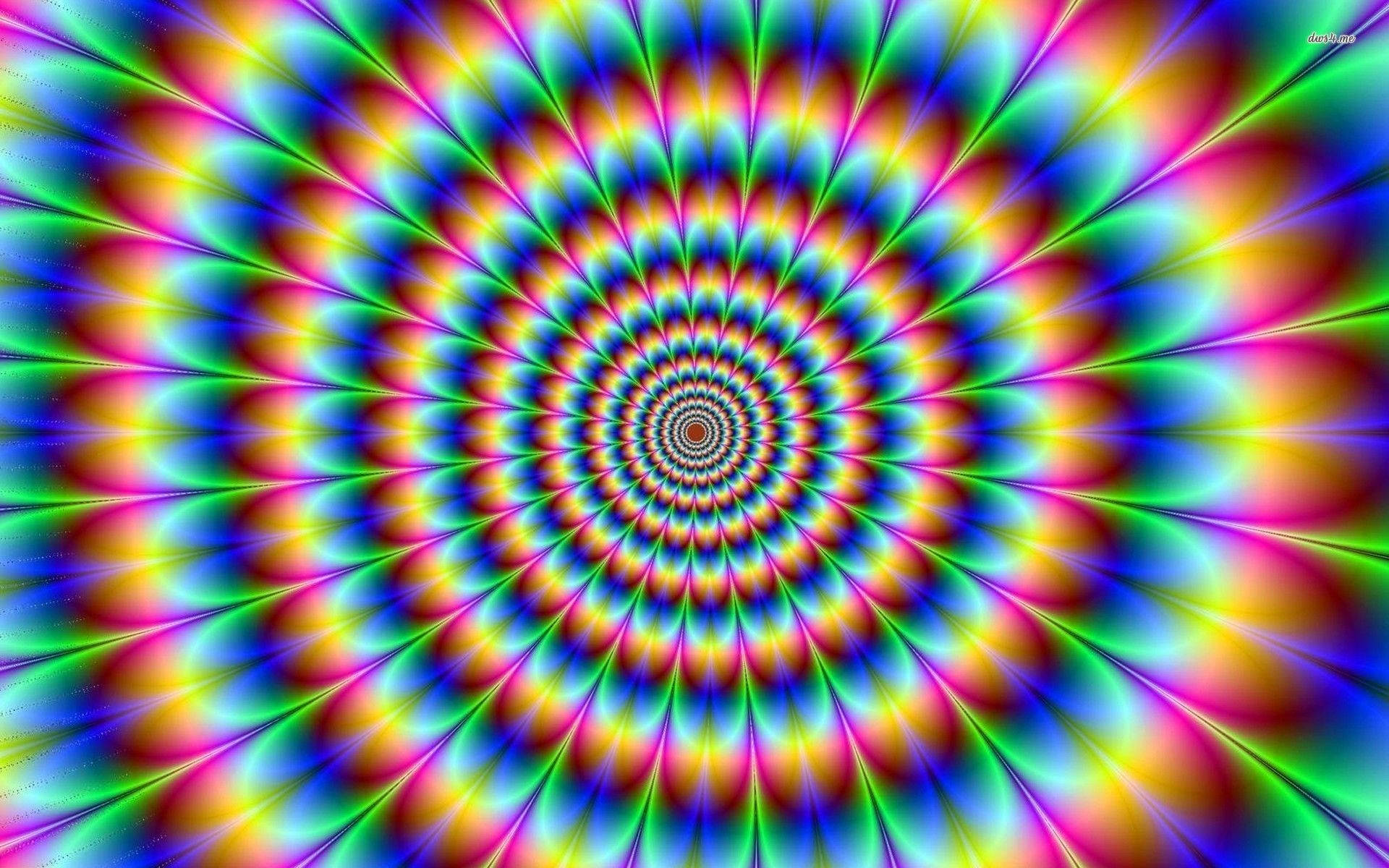 psychedelic spiral, rainbow hues, mesmerizing optical illusion, Full HD Desktop Wallpaper