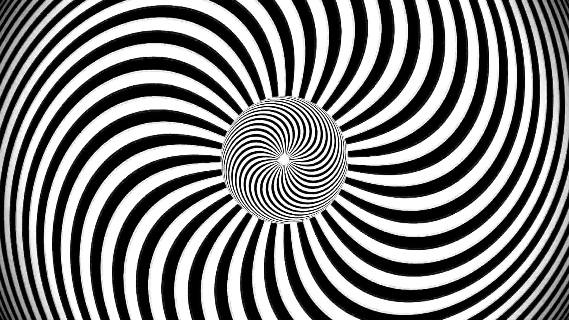 optical illusion, black and white spiral pattern, central vortex, Full HD Desktop Wallpaper