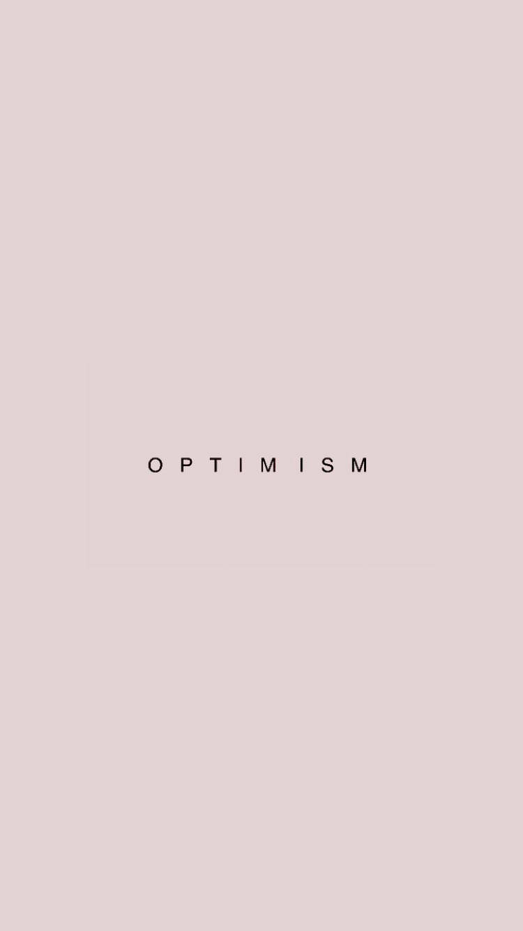 Optimistic, light brown, bold black letters, HD Phone Wallpaper