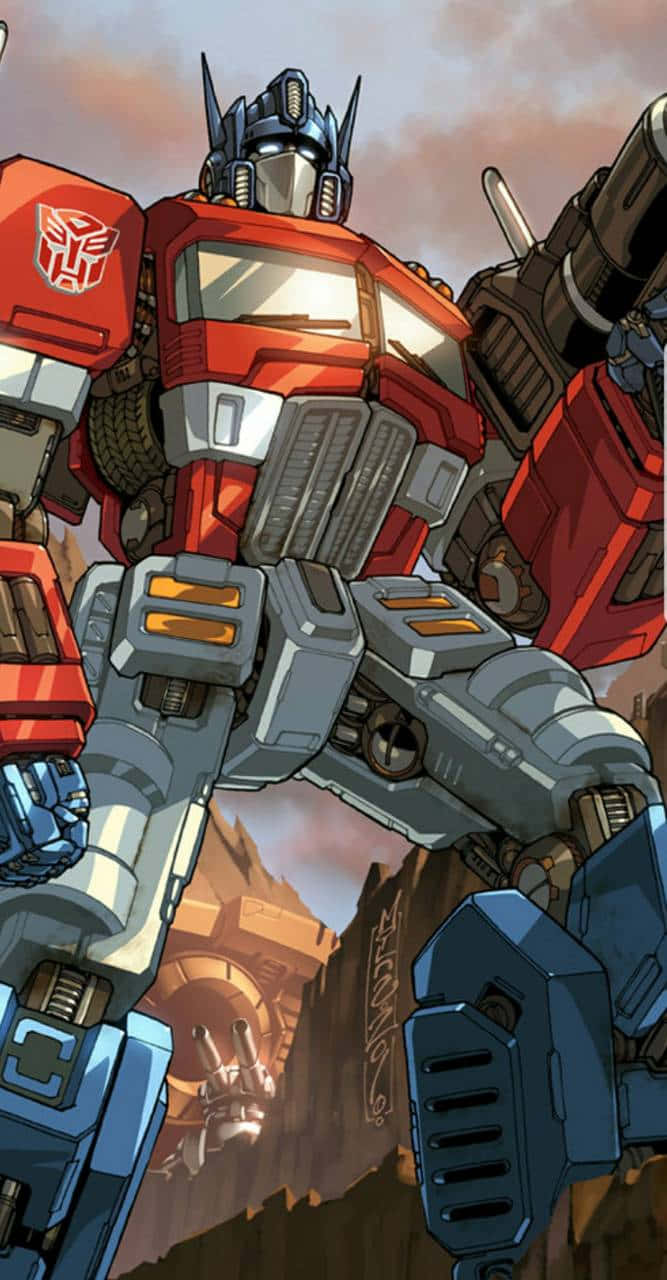 Optimus Prime, desert canyon, dramatic sky, HD Phone Wallpaper