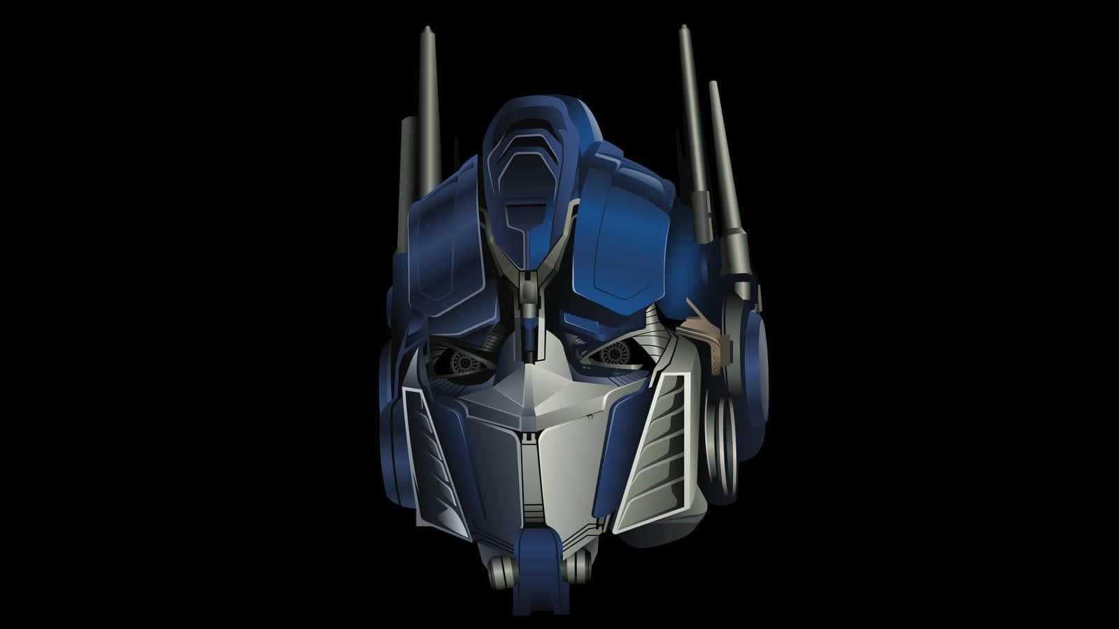 Optimus Prime, blue and silver, robot head, HD Desktop Wallpaper