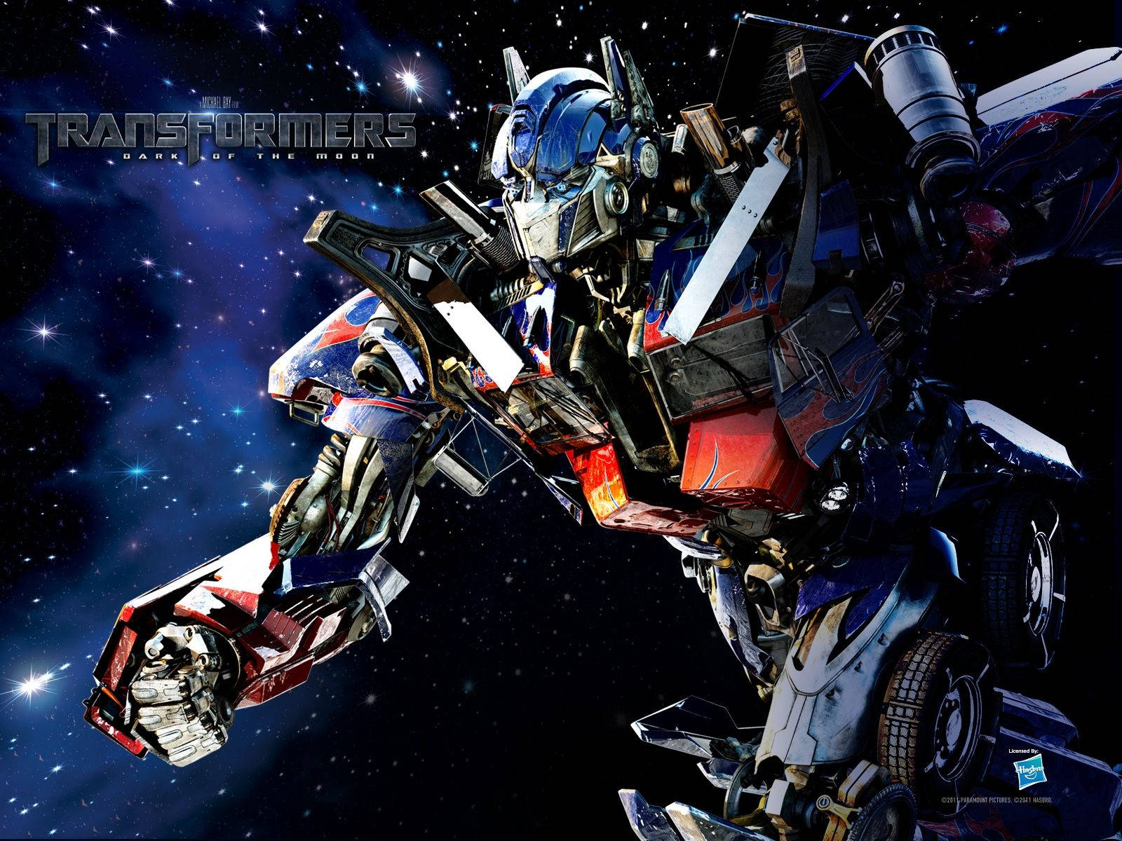 Optimus Prime, space, starry cosmic backdrop, HD Desktop Wallpaper