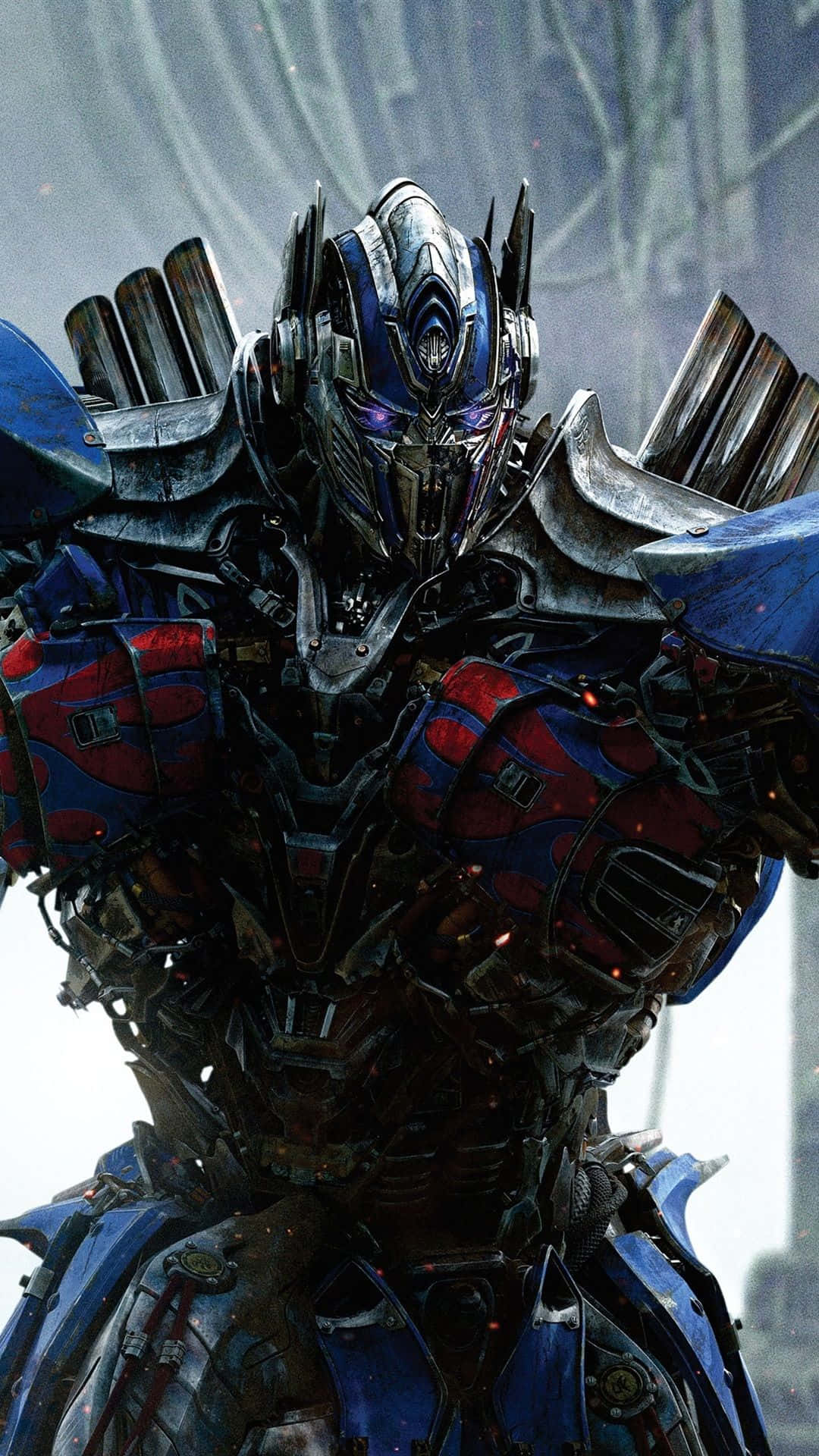 Optimus Prime, towering, gritty urban ruin, Full HD Phone Wallpaper