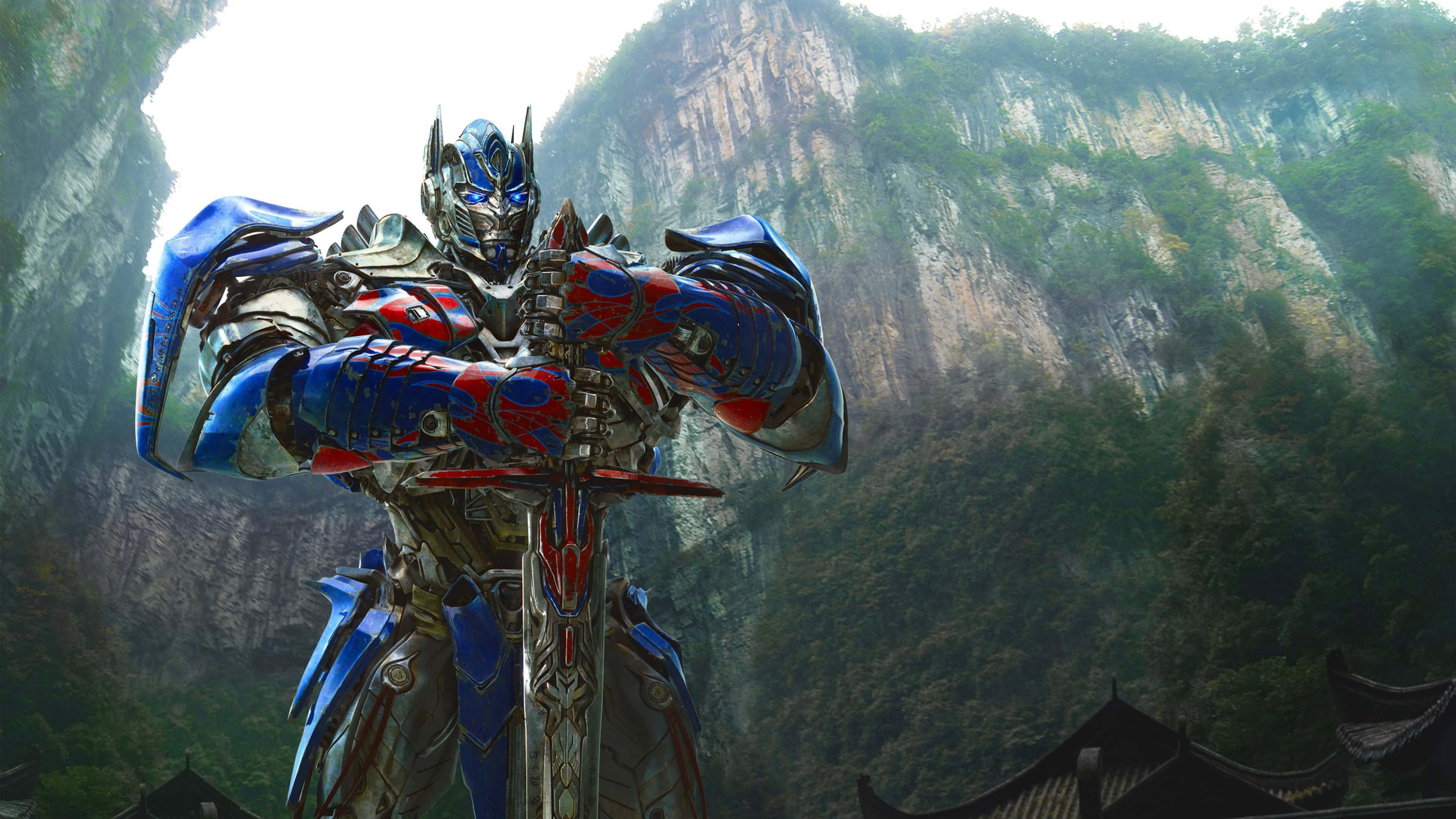Optimus Prime, 4K resolution, mountain gorge, 4K Desktop Wallpaper