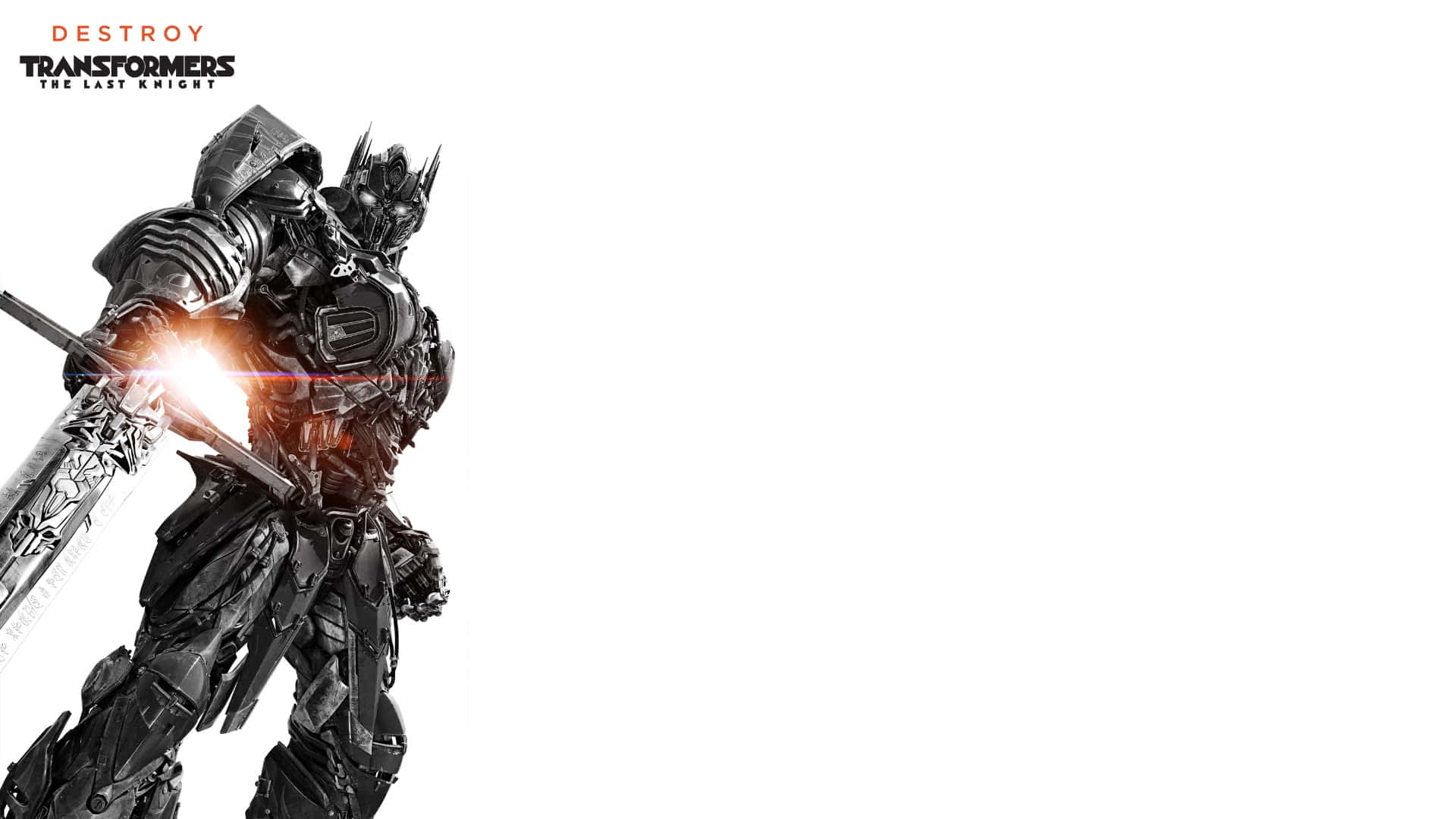 Optimus Prime, heroic stance, glowing sword, Full HD Desktop Wallpaper
