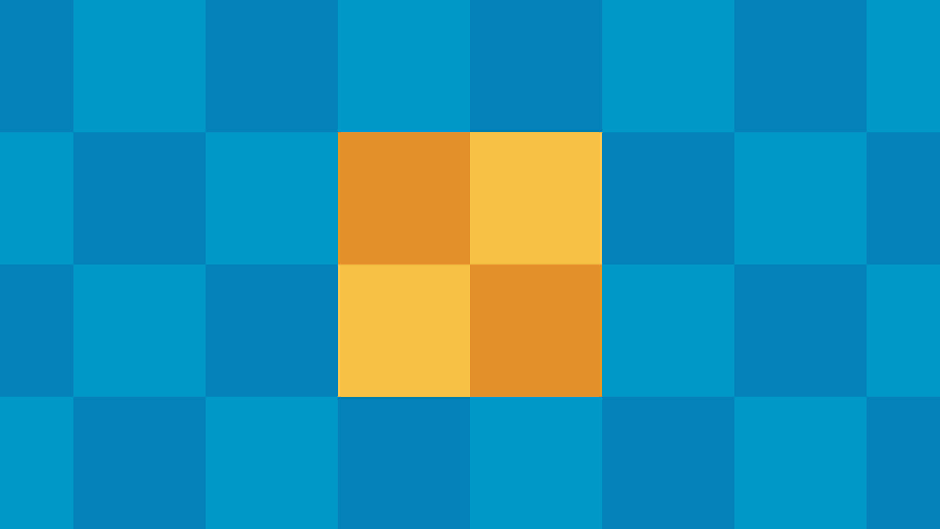 orange, teal, pixelated grid, Full HD Desktop Wallpaper