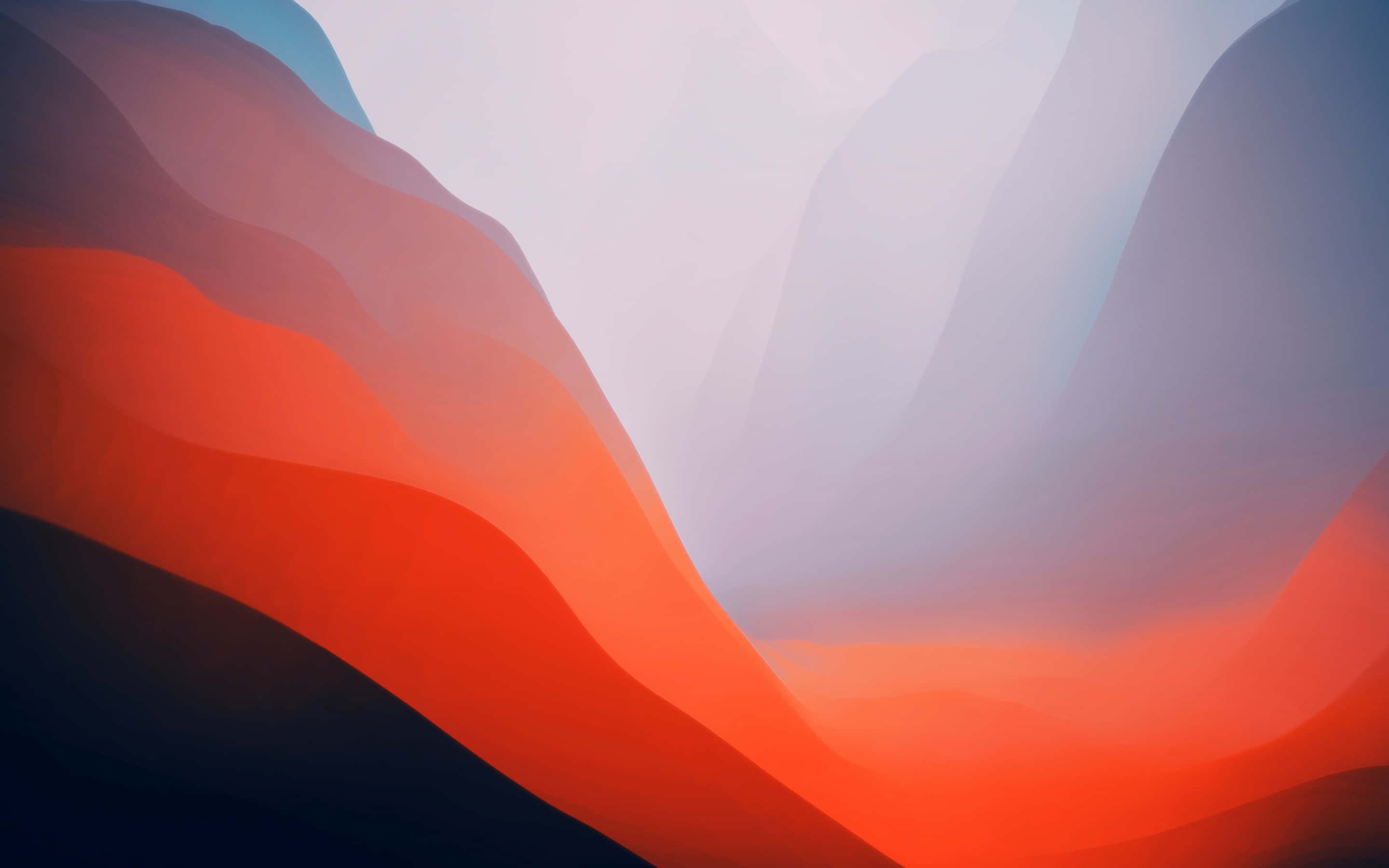 orange red, blue, soft gradient background, 2K Desktop Wallpaper