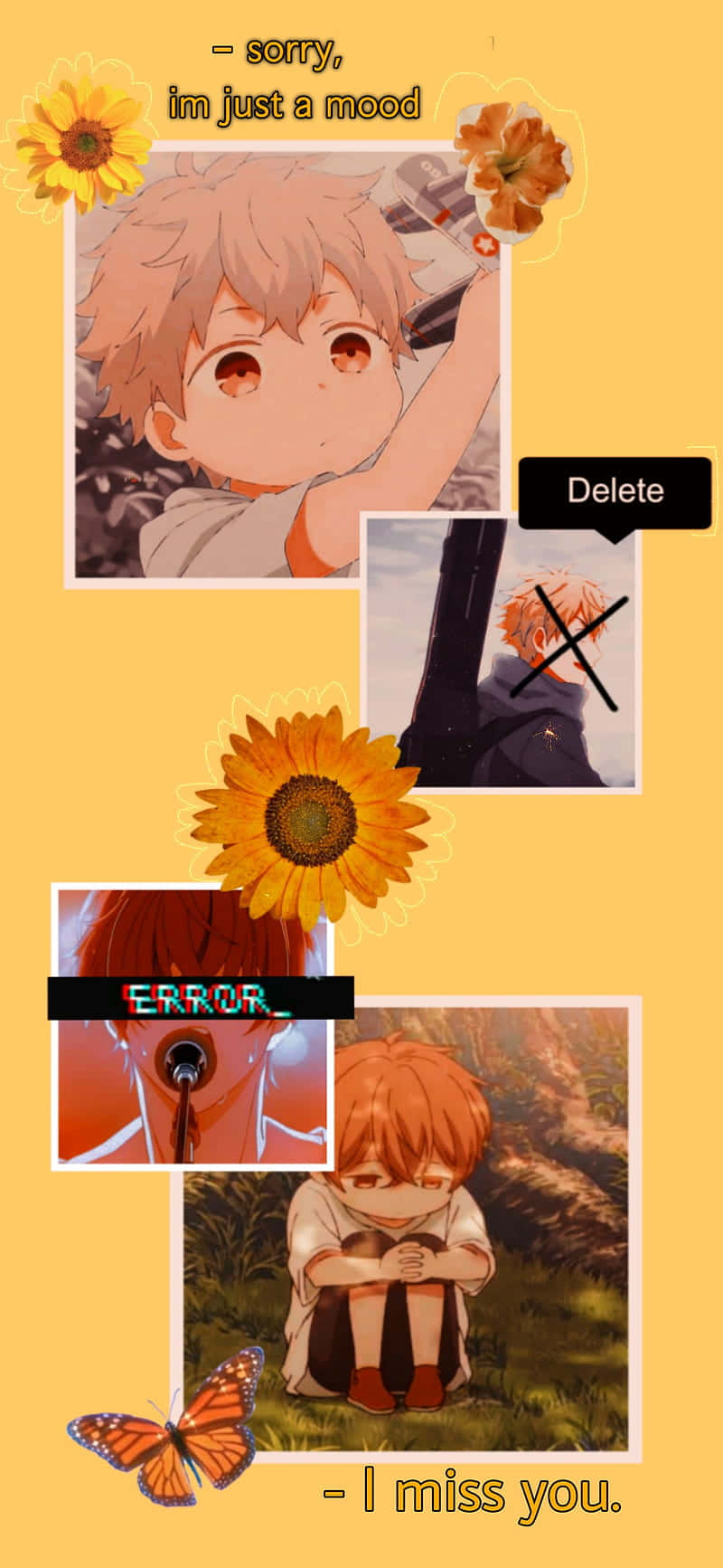 Orange Anime, anime boy scenes, sunflowers, HD Phone Wallpaper