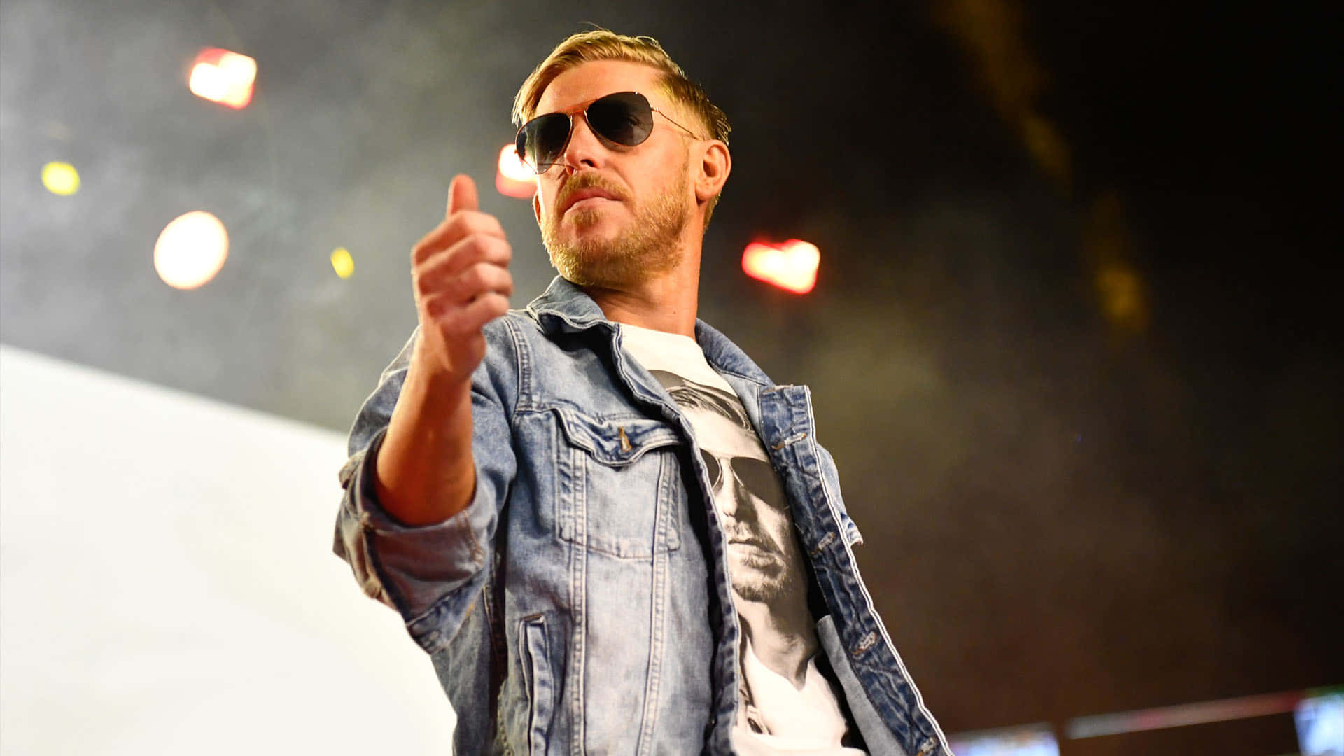 Orange Cassidy, sunglasses, denim jacket, Full HD Desktop Wallpaper