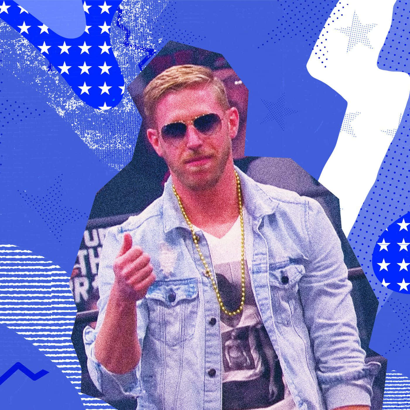 Orange Cassidy, sunglasses, denim jacket, HD Desktop Wallpaper