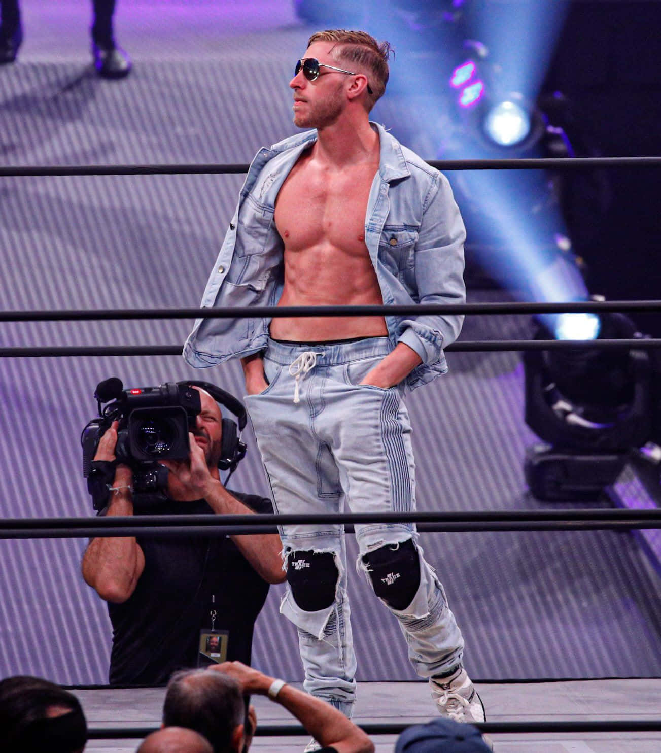 Orange Cassidy, cameraman, wrestling ring, HD Phone Wallpaper