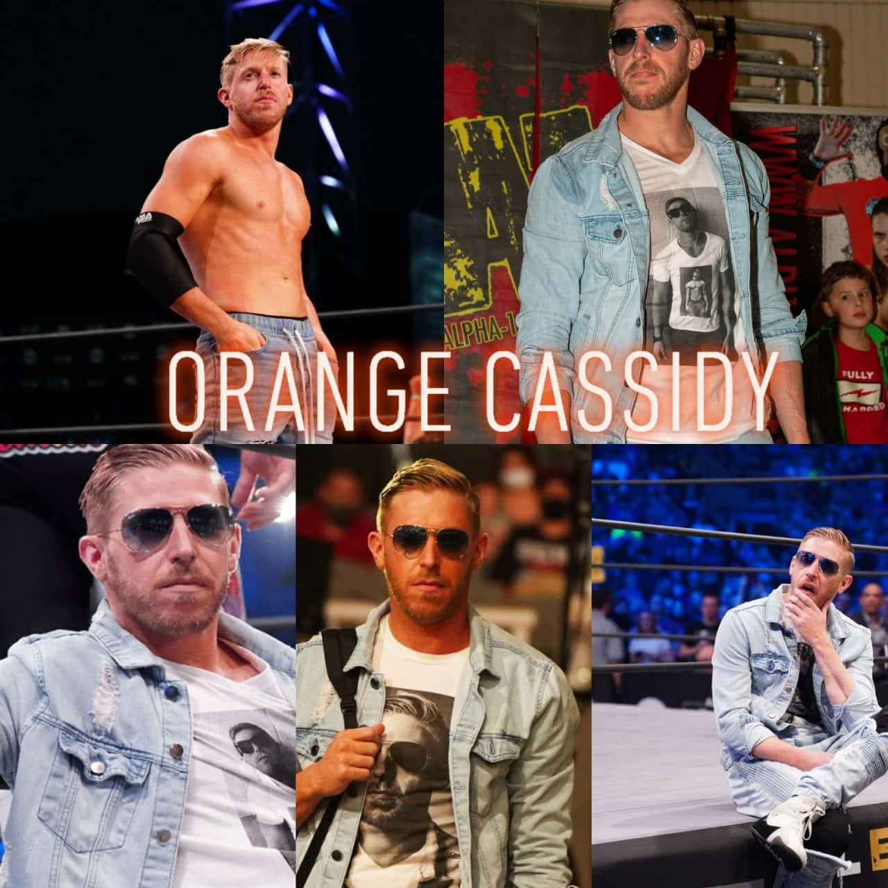 Orange Cassidy, sunglasses, denim jacket, HD Desktop Wallpaper