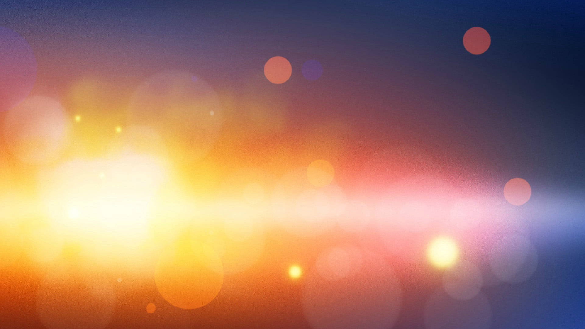 orange circles, yellow light, cool blue gradient sky, Full HD Desktop Wallpaper