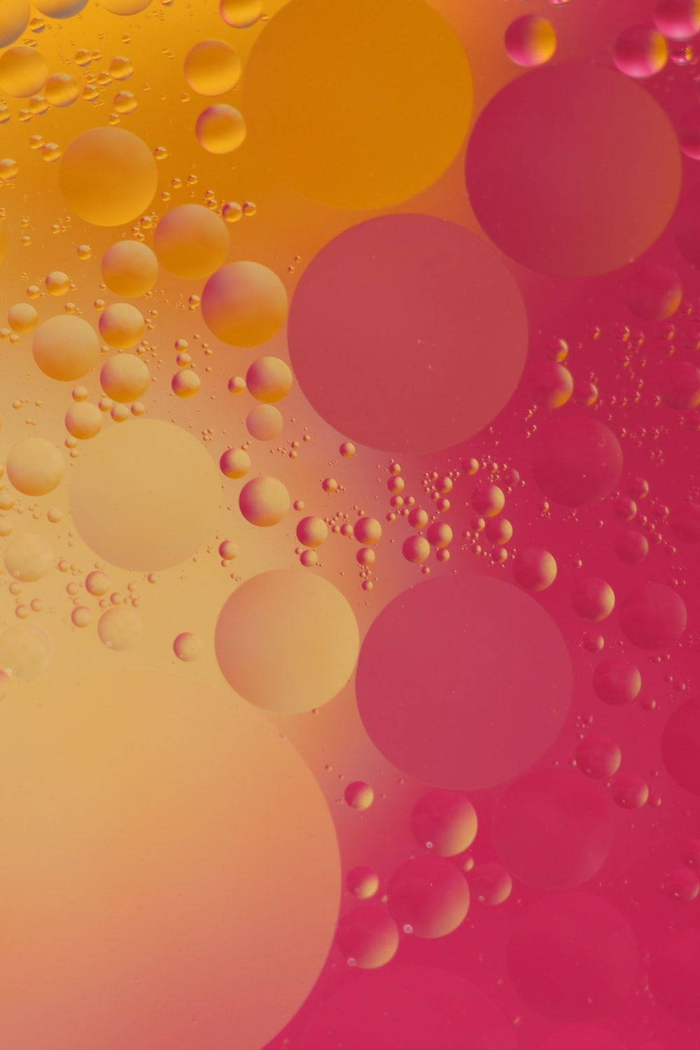 pink and orange circle bubbles, vibrant gradient, orange, HD Phone Wallpaper