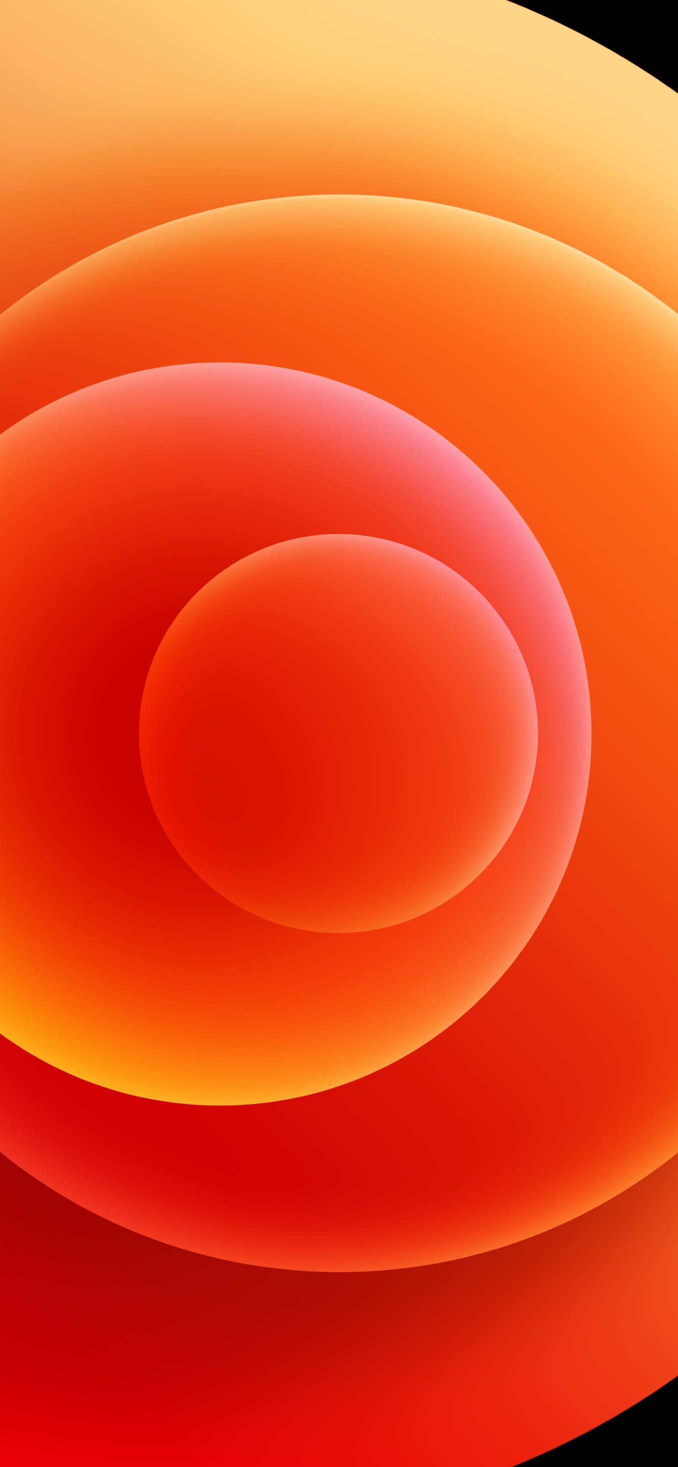 iPhone 12 Pro, orange orbs, fiery orange red hues, 2K Phone Wallpaper