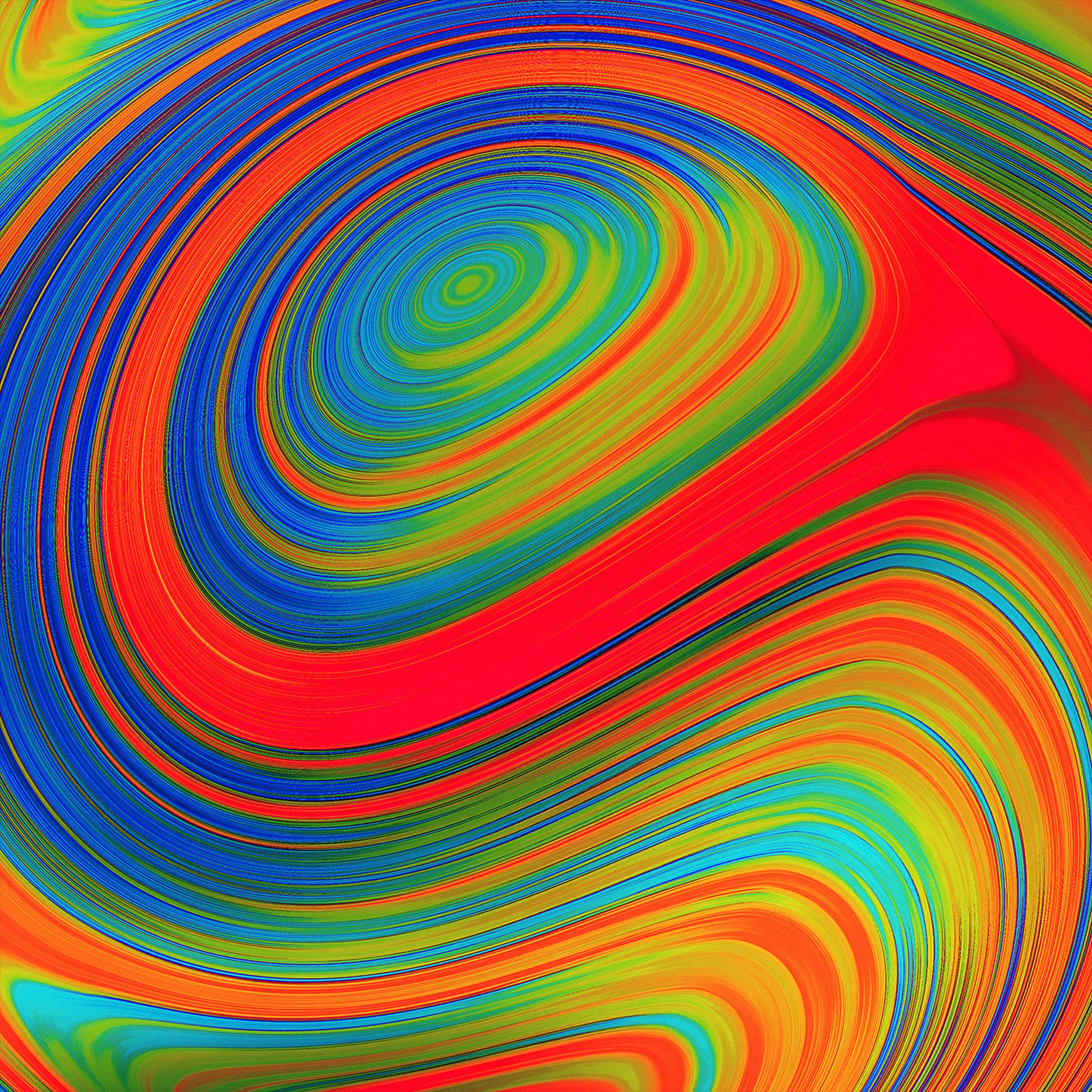 Orange Circle, swirl, red, 2K Desktop Wallpaper