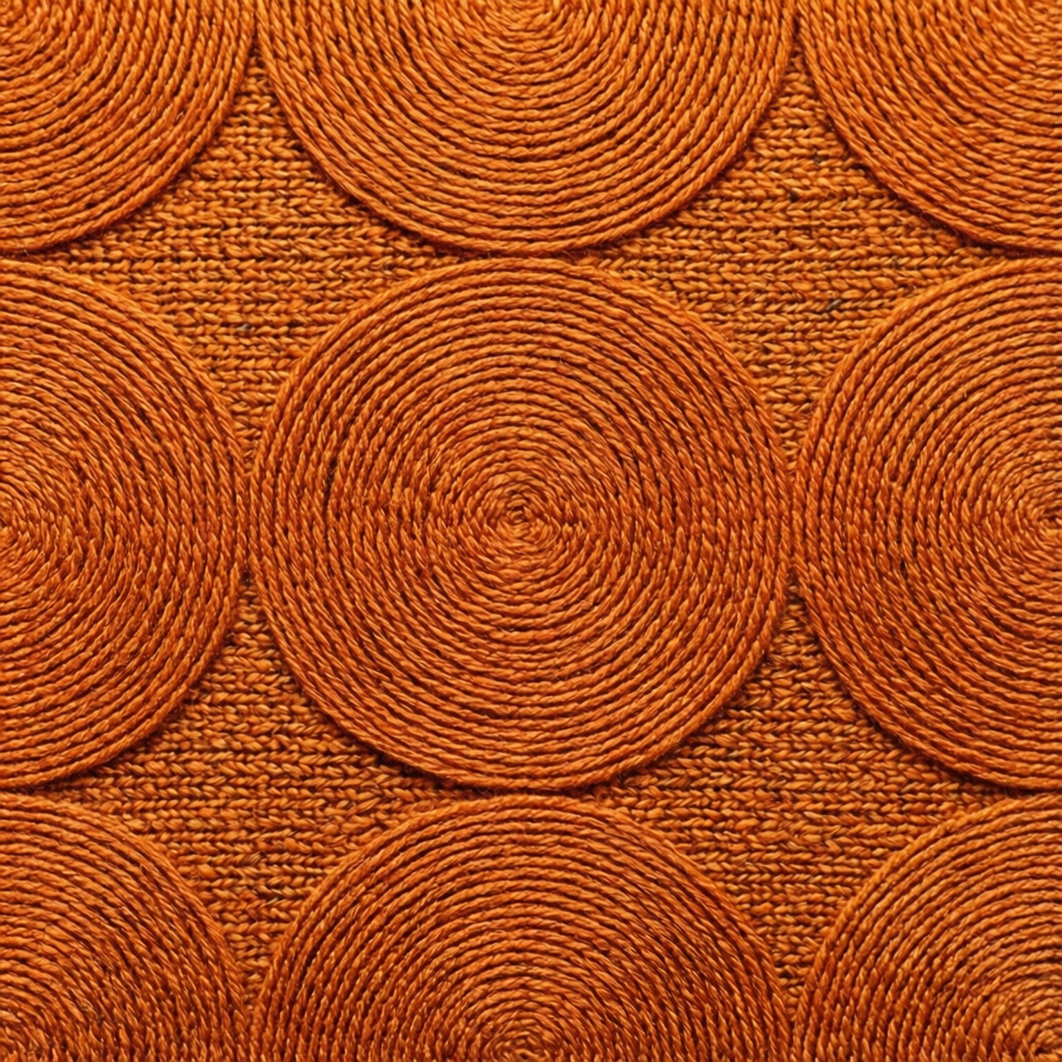 Textile Orange Circle, orange rug, concentric circular patterns, HD Desktop Wallpaper