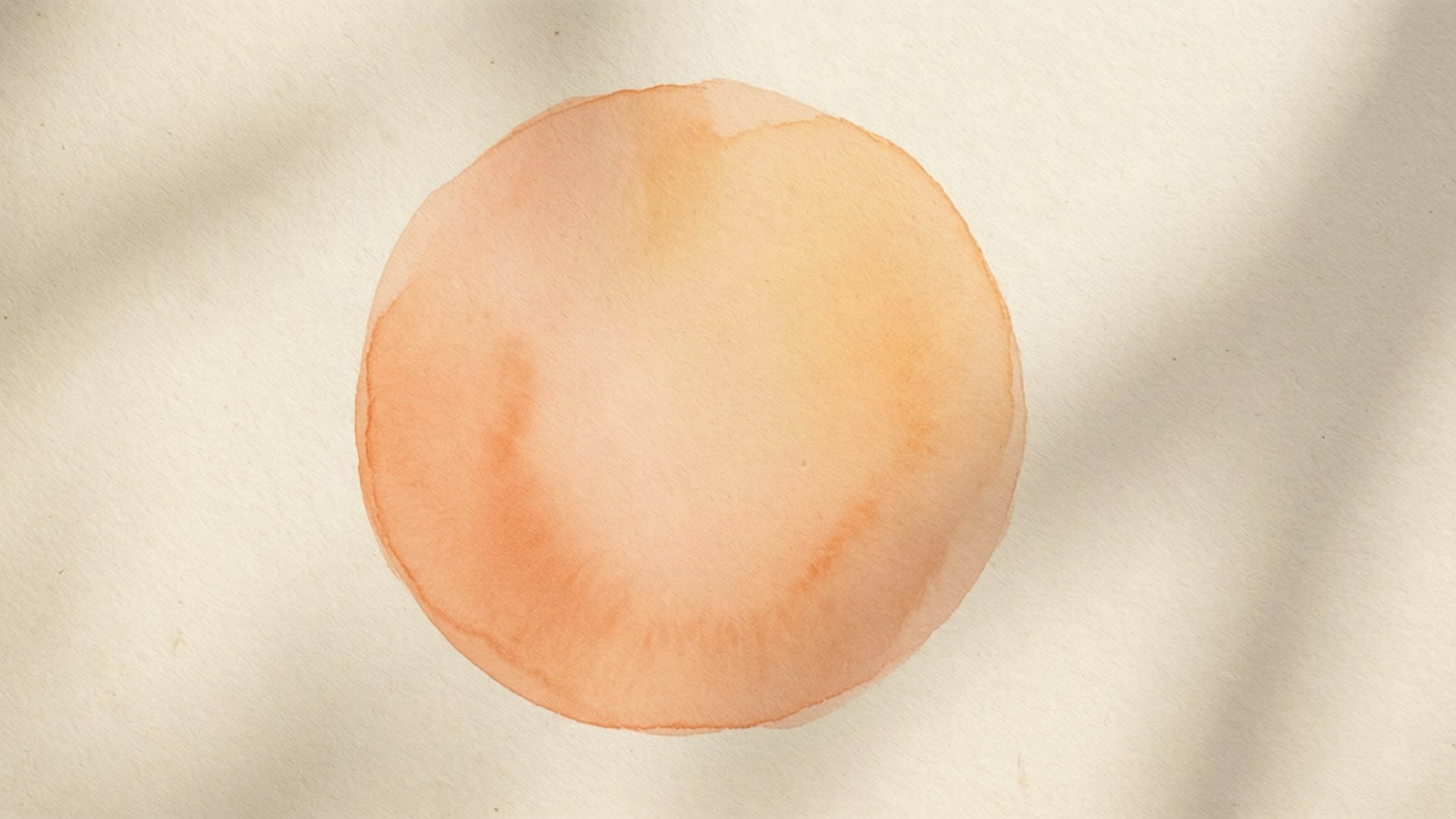 pastel orange, peach watercolor, textured cream paper, Full HD Desktop Wallpaper