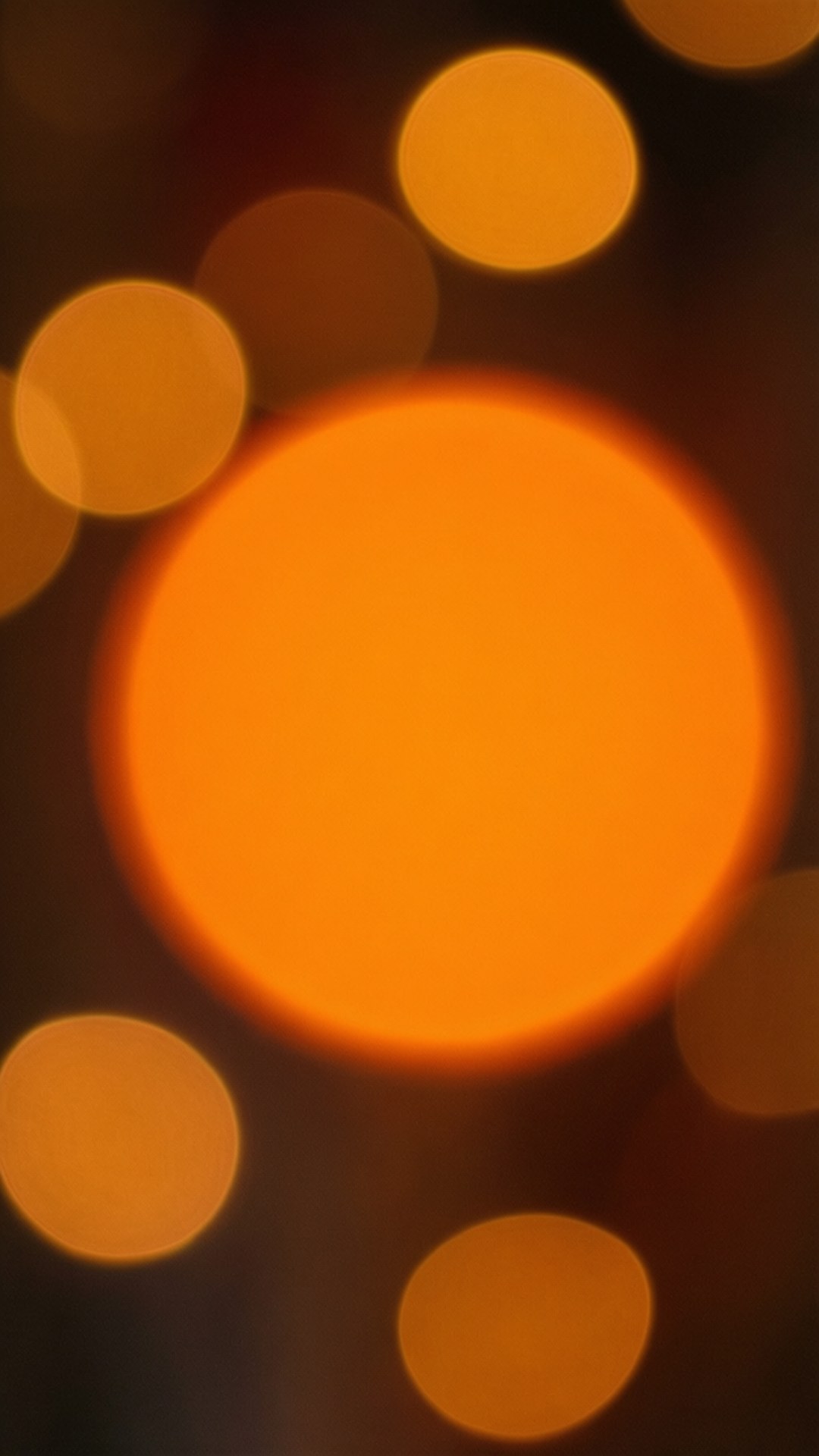 Bokeh Orange Depth, glowing orange bokeh circles, dark background, Full HD Phone Wallpaper